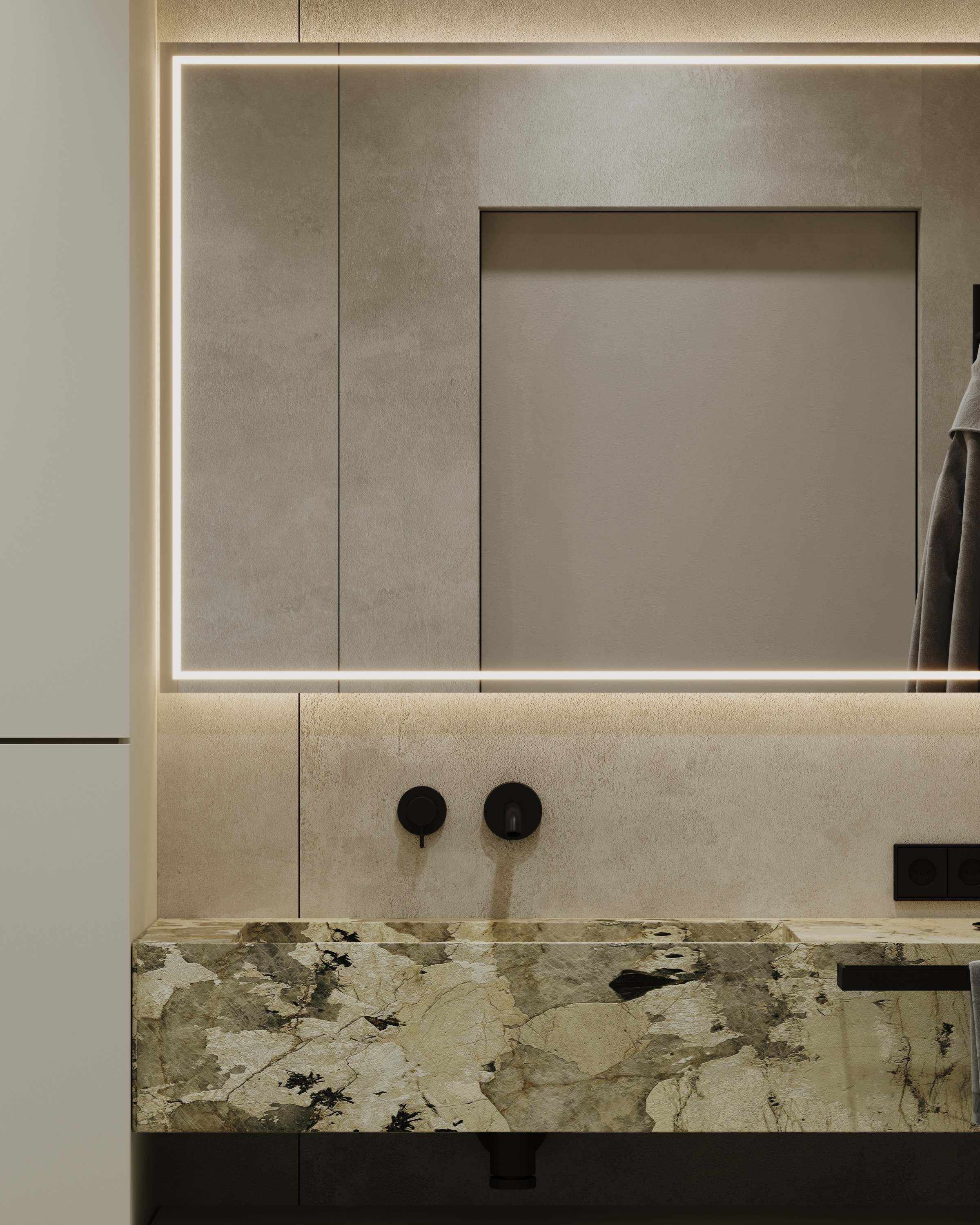 Санузел № 1. Визуализации интерьера