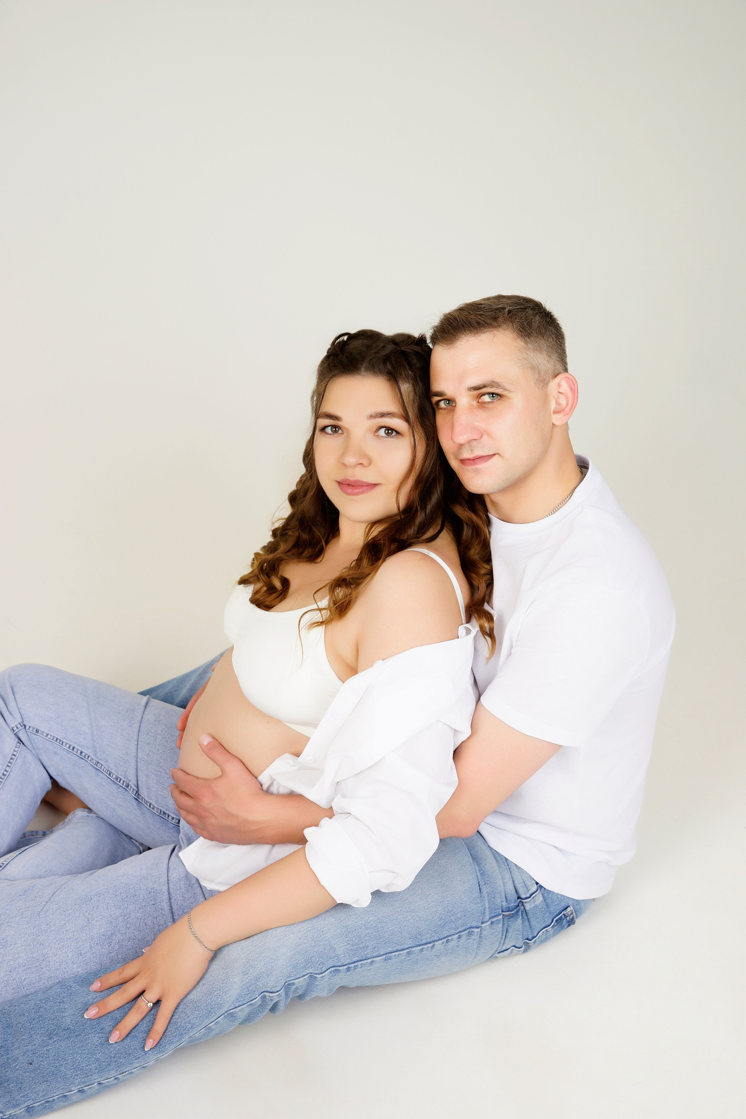 Съёмка беременности в моей фотостудии «НЕБО». Женский фотограф в Химках Алёна Ленёва