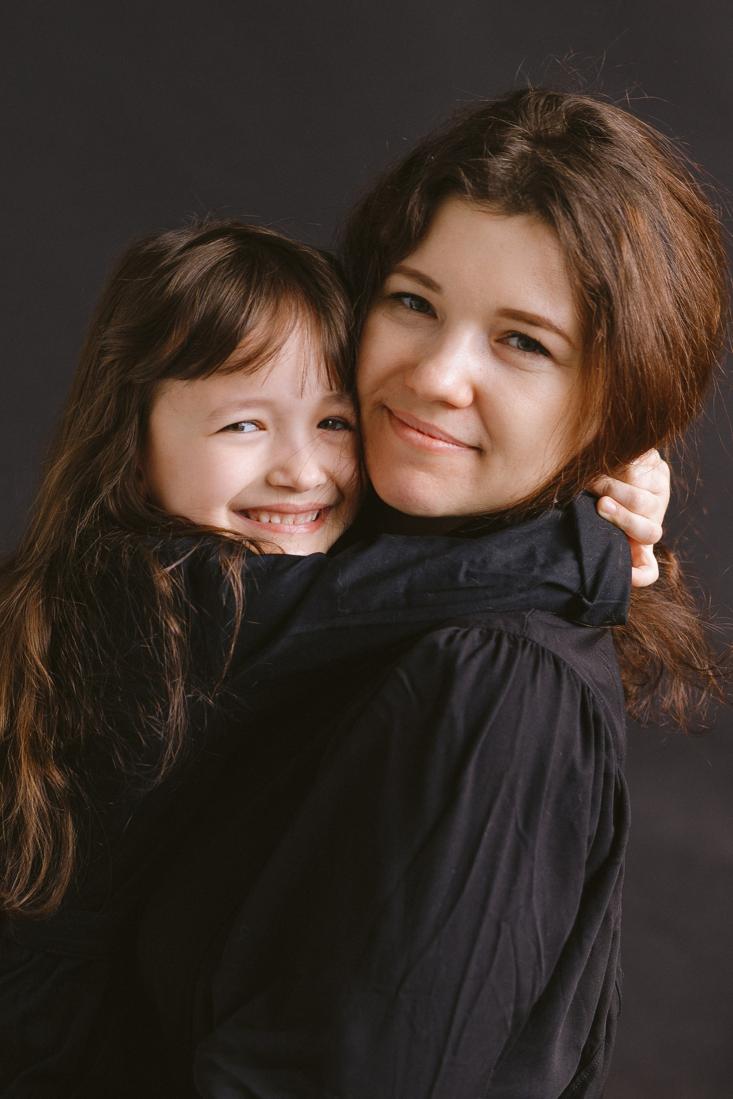 Лера с мамой, папой и Бусей