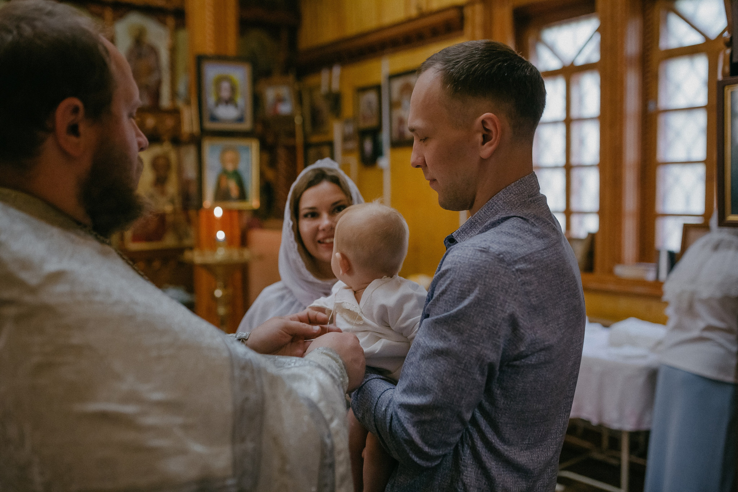 Крещение Таисии и Льва. Храм в честь Святителя Николая. п.Белый Яр. Семейный фотограф в Сургуте