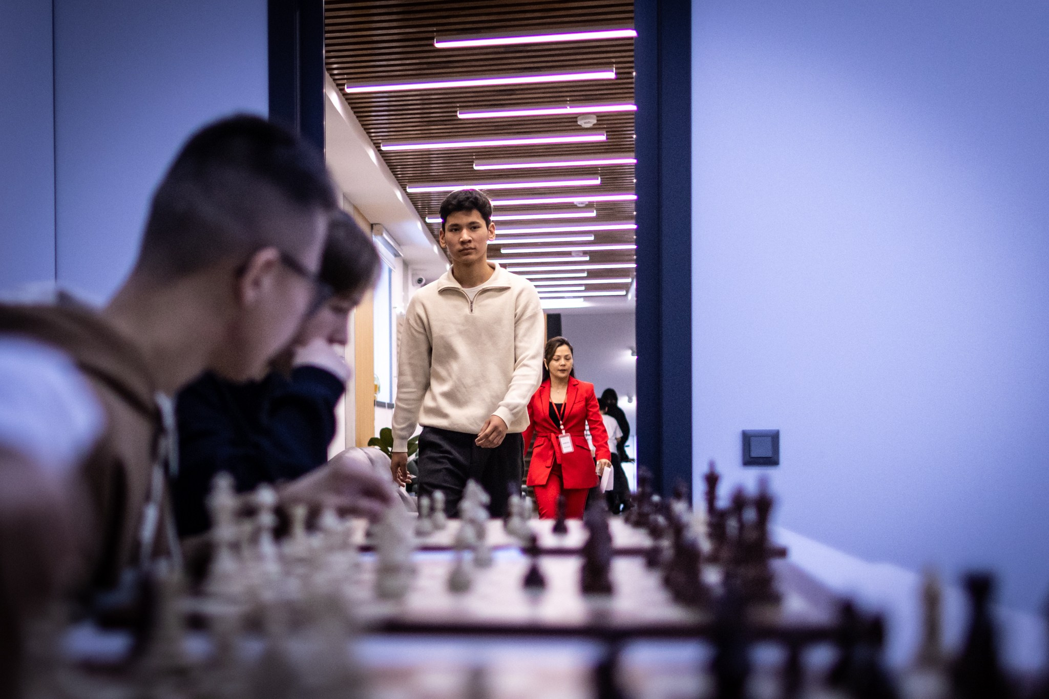 2025.02.01 KAZAKHMYS Youth Team Chess CUP 2025 — Simul with Alexander Moiseenko. Фотограф Анна Штурман (репортажная съёмка любых событий и мероприятий) Anna Shtourman photographer