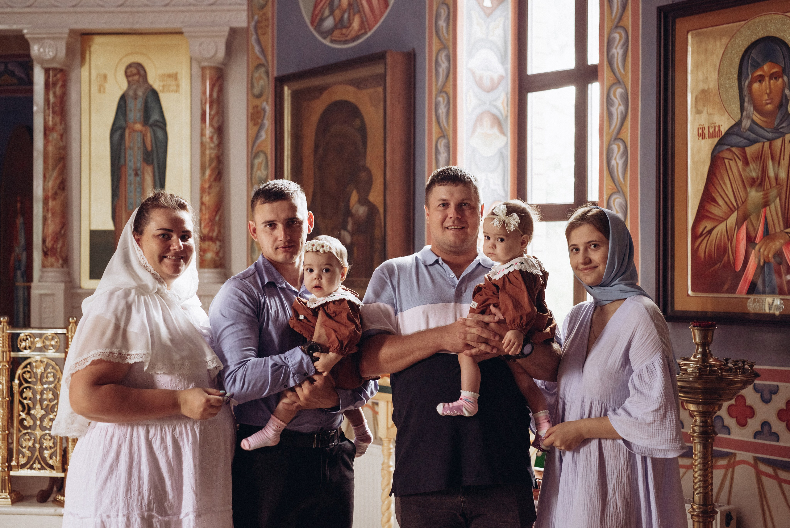 Крещение Ксении и Елизаветы. Фотограф новорождённых и семейный фотограф в Иваново Любовь Капранова