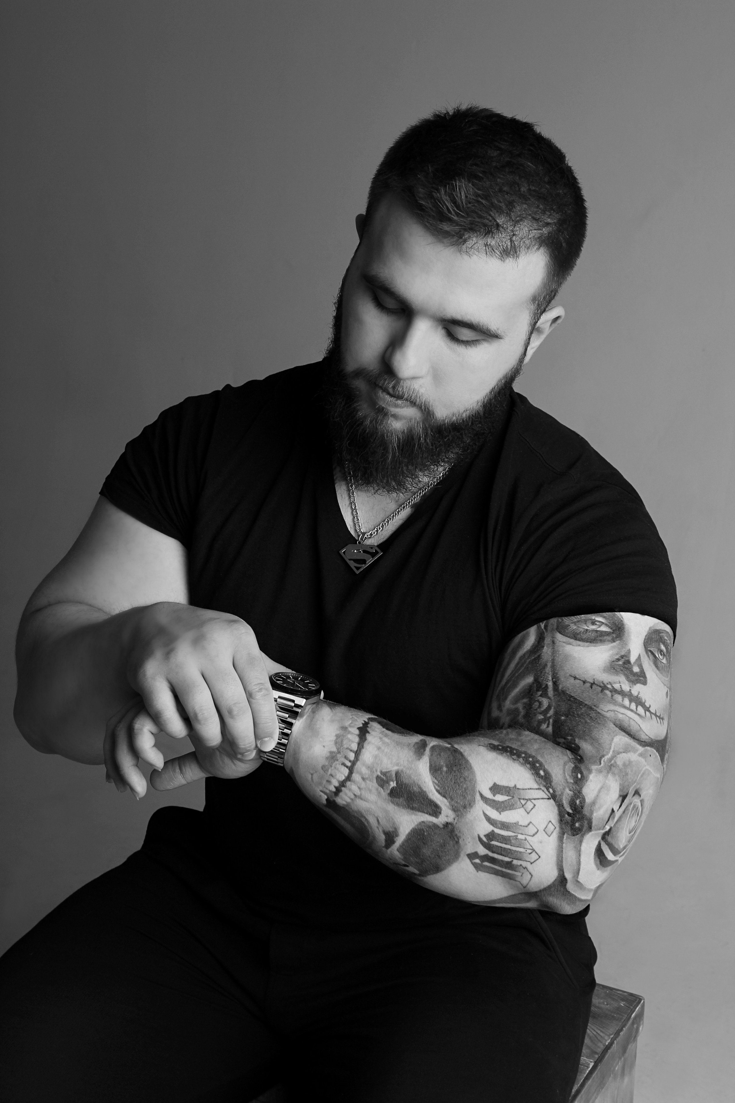 Мужская фотосессия в студии. Булат. Свадебный и репортажный фотограф в Уфе| Осетрова Ольга