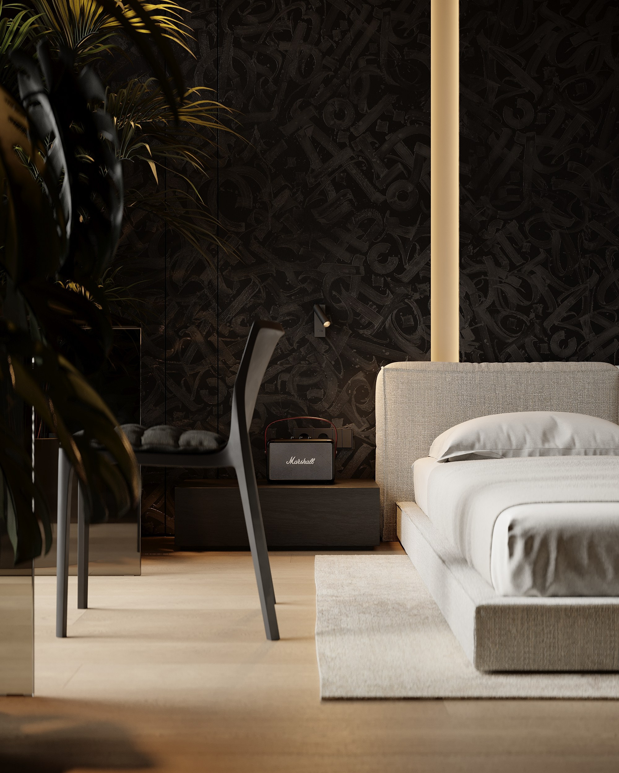 Брутальная квартира с черными акцентами для холостяка. Дизайн интерьера Санкт-Петербург | Москва | Калининград