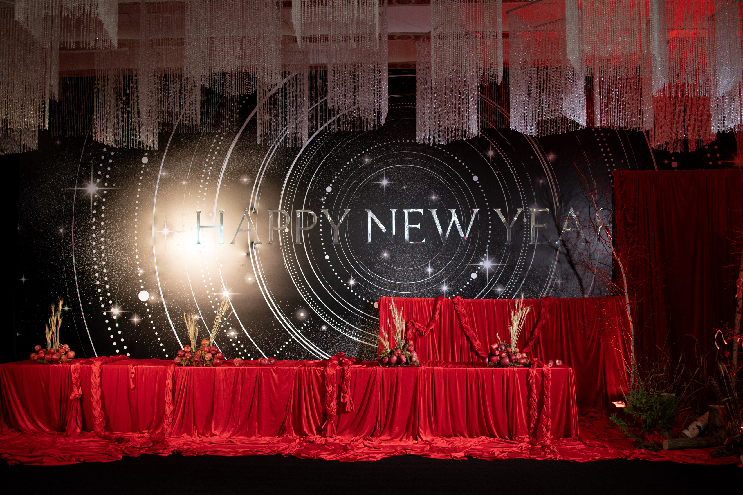 Новогодний корпоратив в фольклорном стиле. Особняк Лемана. Оформление свадеб, декор свадеб Вера Маркова, Москва