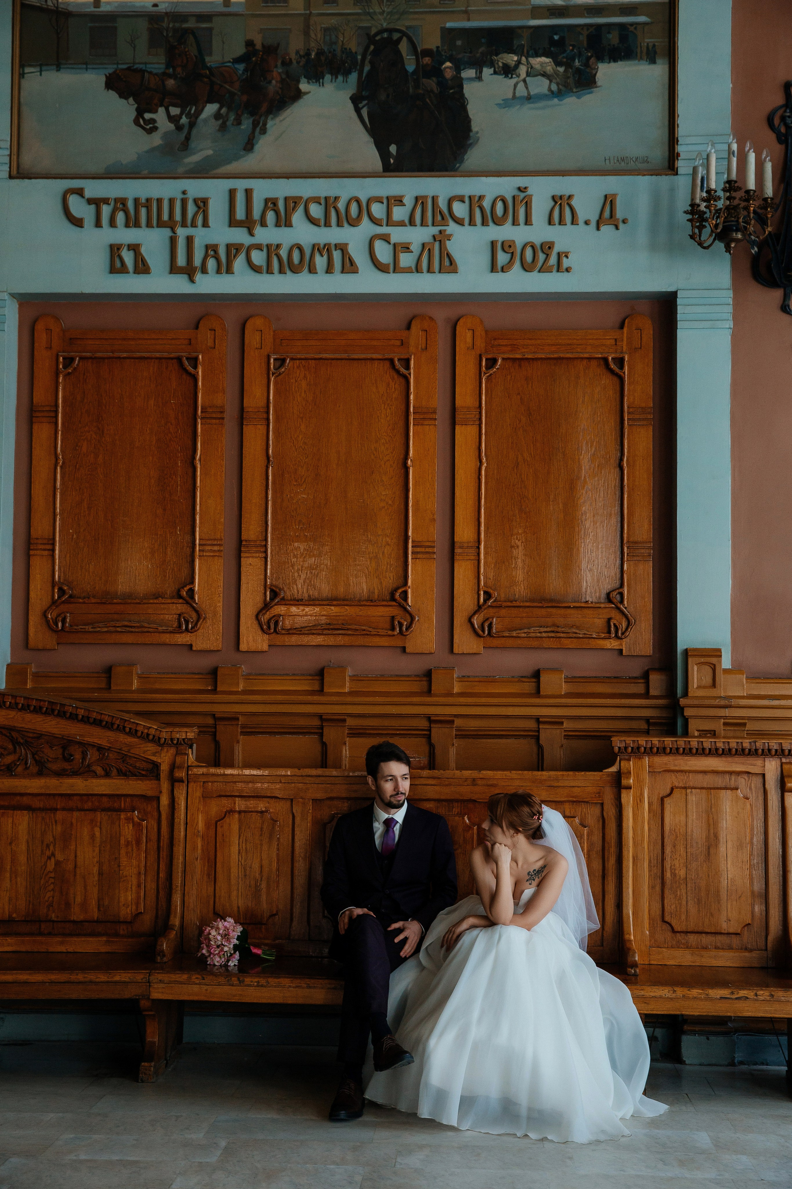Первый ЗАГС и Фотосессия на Витебском в апреле. Свадебный фотограф в Санкт-Петербурге Вика Стукачева
