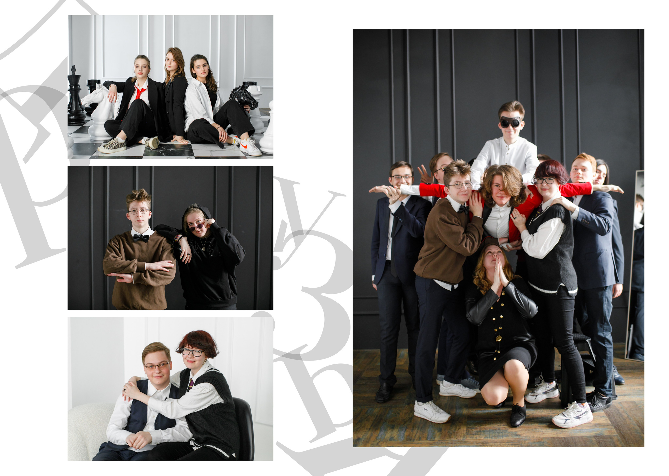 Дизайн «Шахматы». Школьные альбомы, Семейные съемки, Портреты, Фотограф Елена Кузнецова