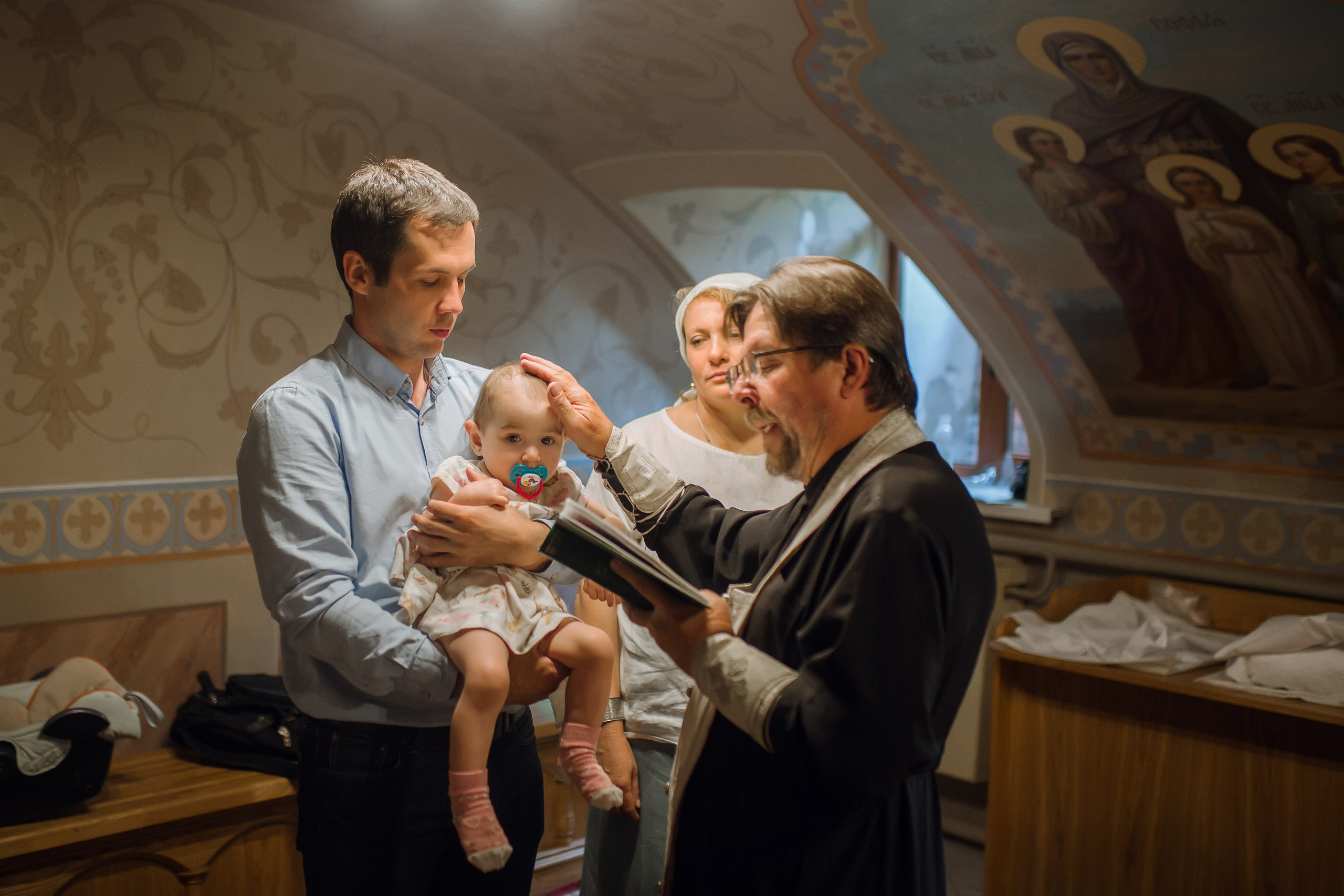 Крещение Любы. Фотограф на Крещение, семейный фотограф в Москве