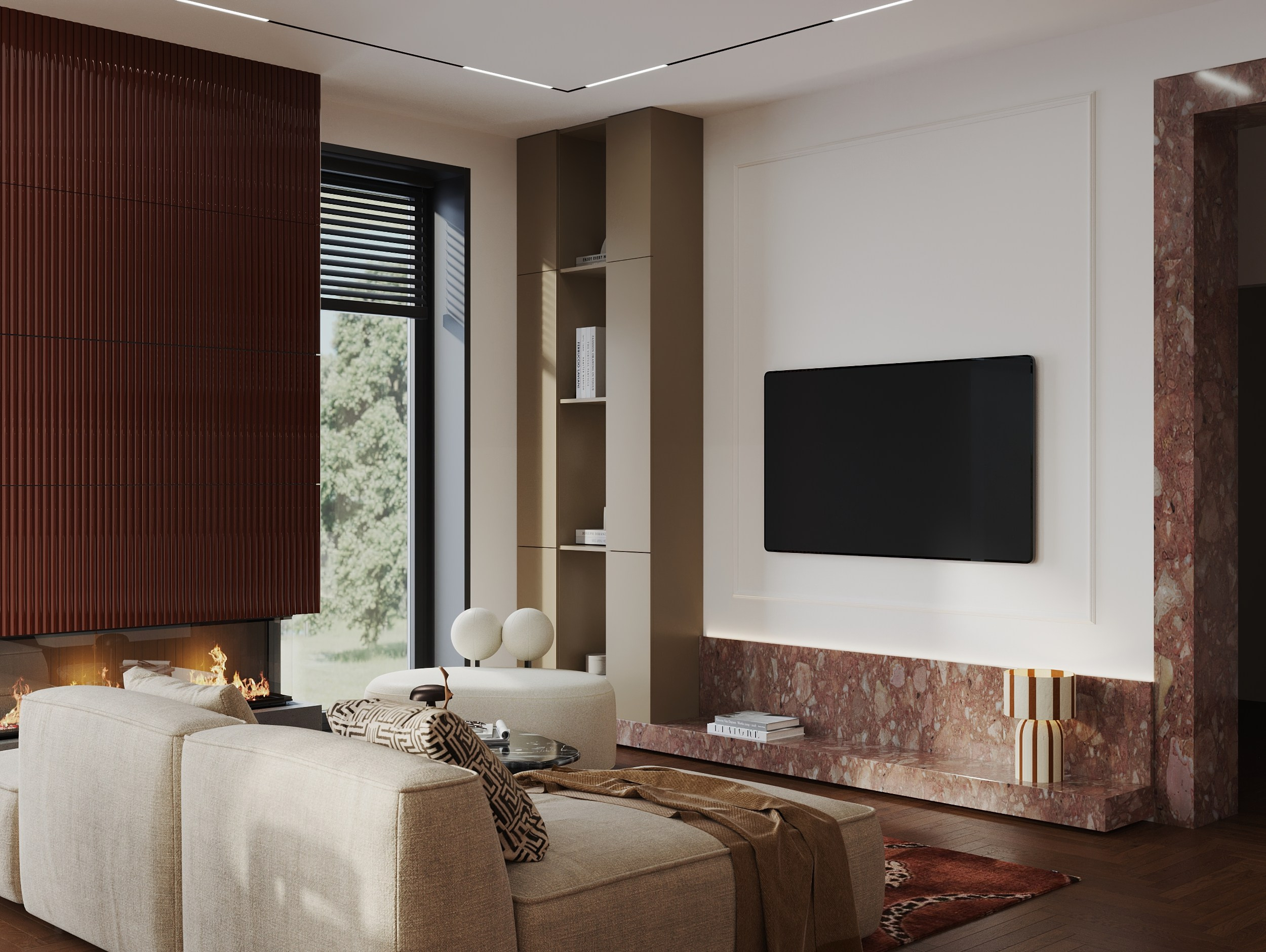 Визуализация кухни-гостиной. Интерьерный 3Д Визуализатор Маргарита Оберемко