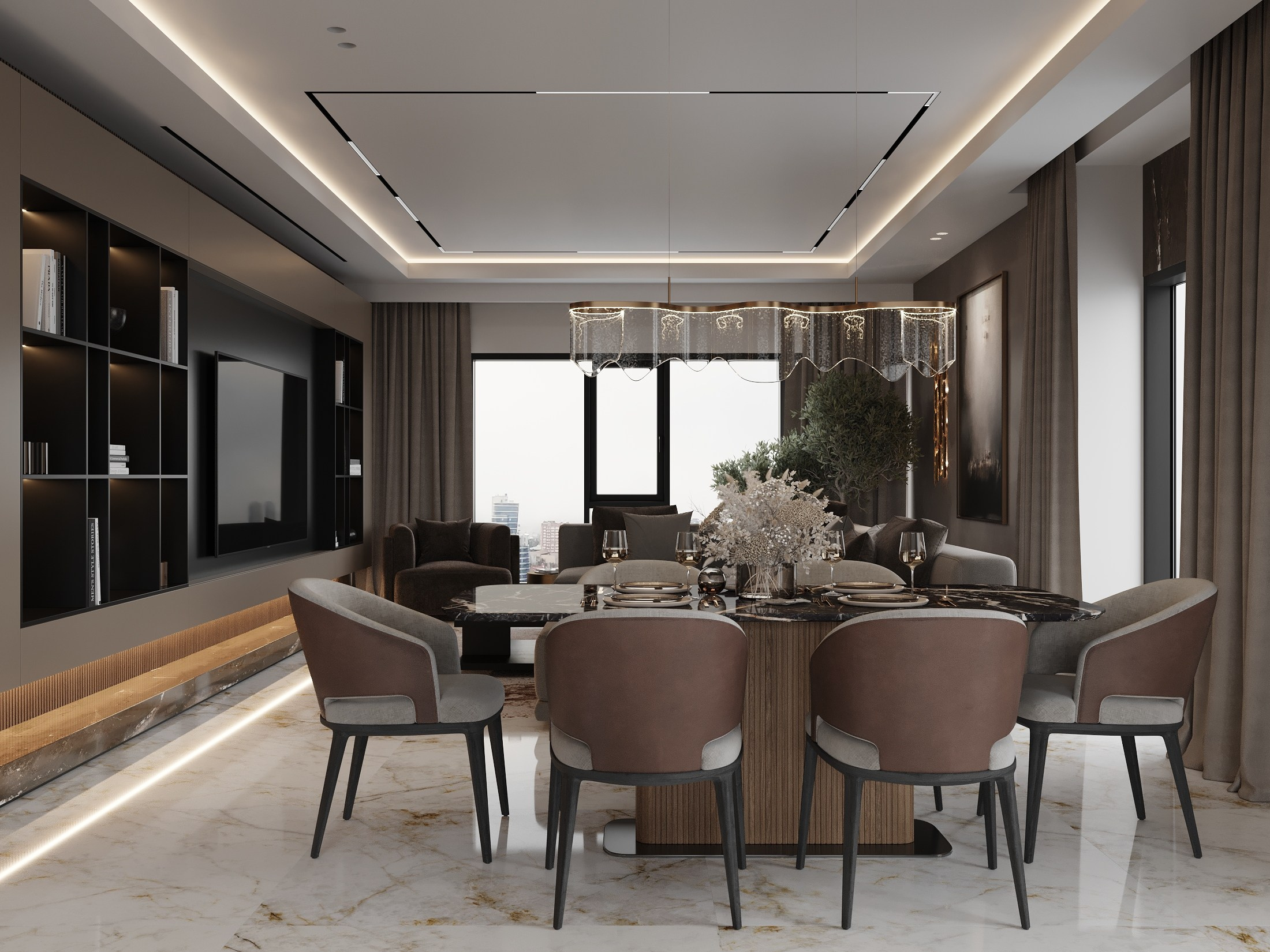 ЖК Аквамарин 186.0 кв.м. Дизайнер интерьера и 3D визуализатор Ванчугова Ольга