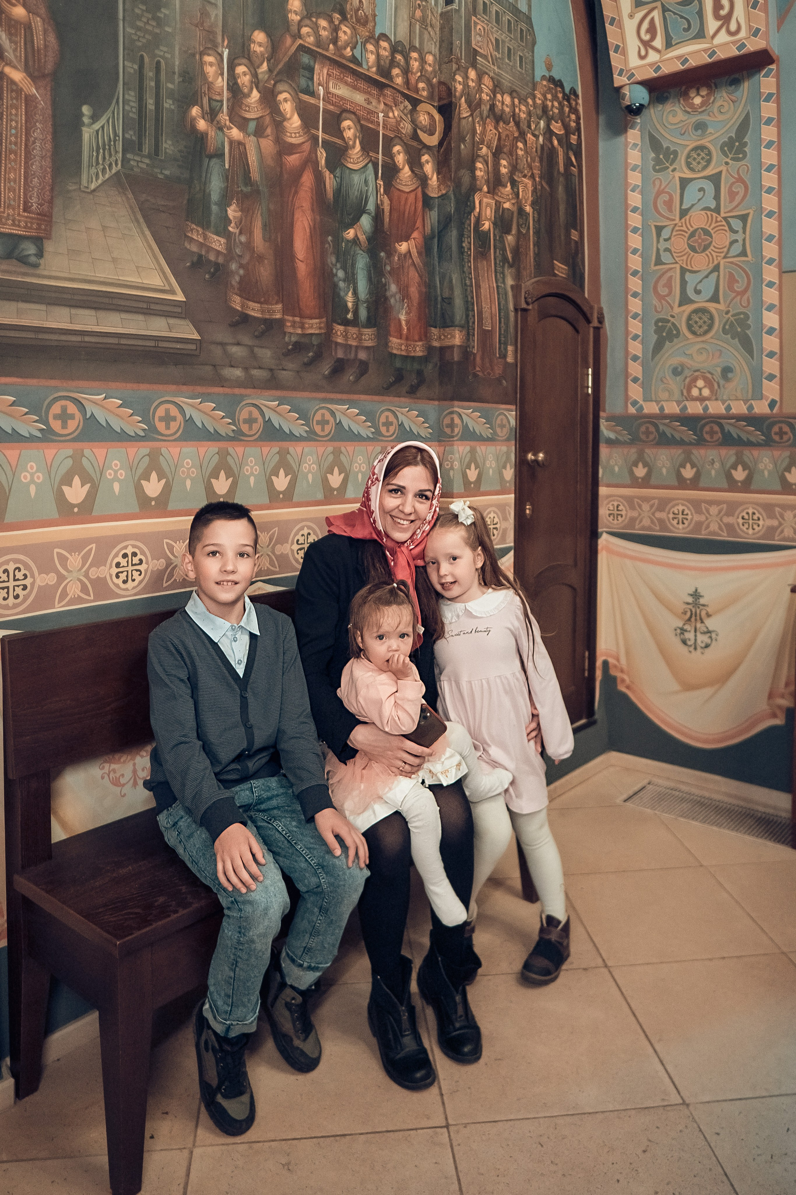 Таинство Крещения Артема, Ангелины и Адрианы