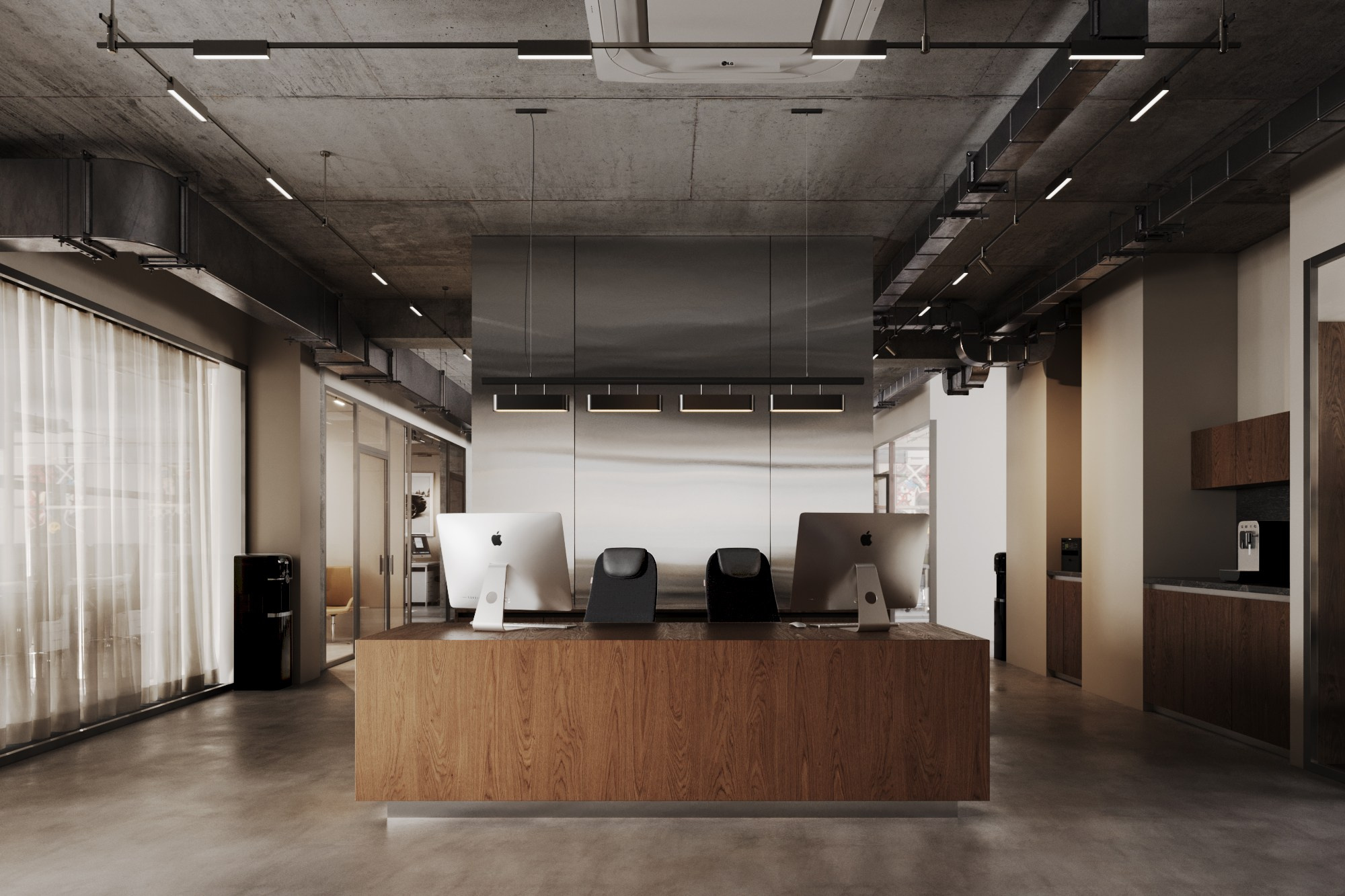 Brut office. Residential and commercial interior visualizer Anton Barantsev