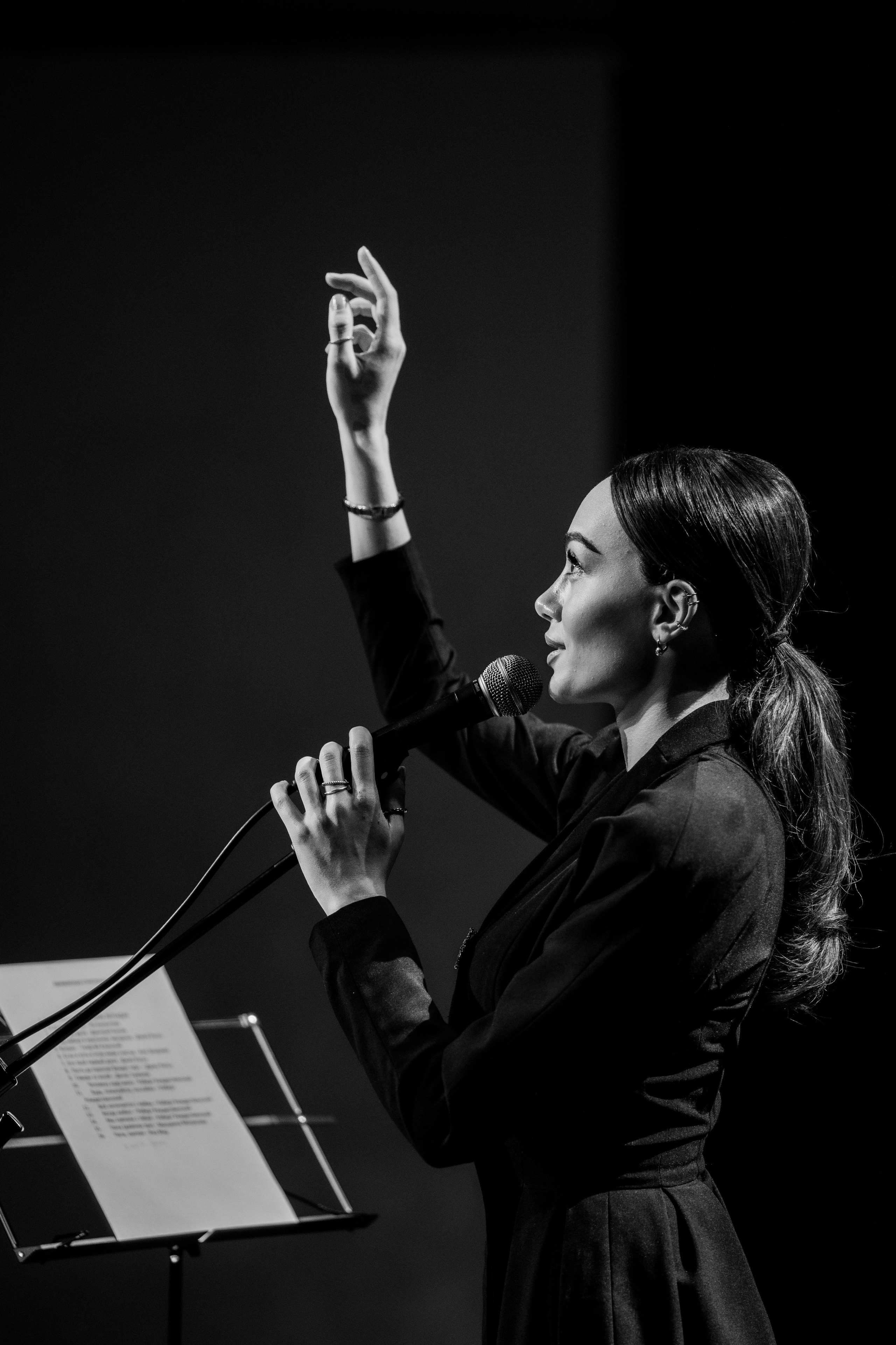 Концертное. ЧБ Фотограф Ольга Лесли