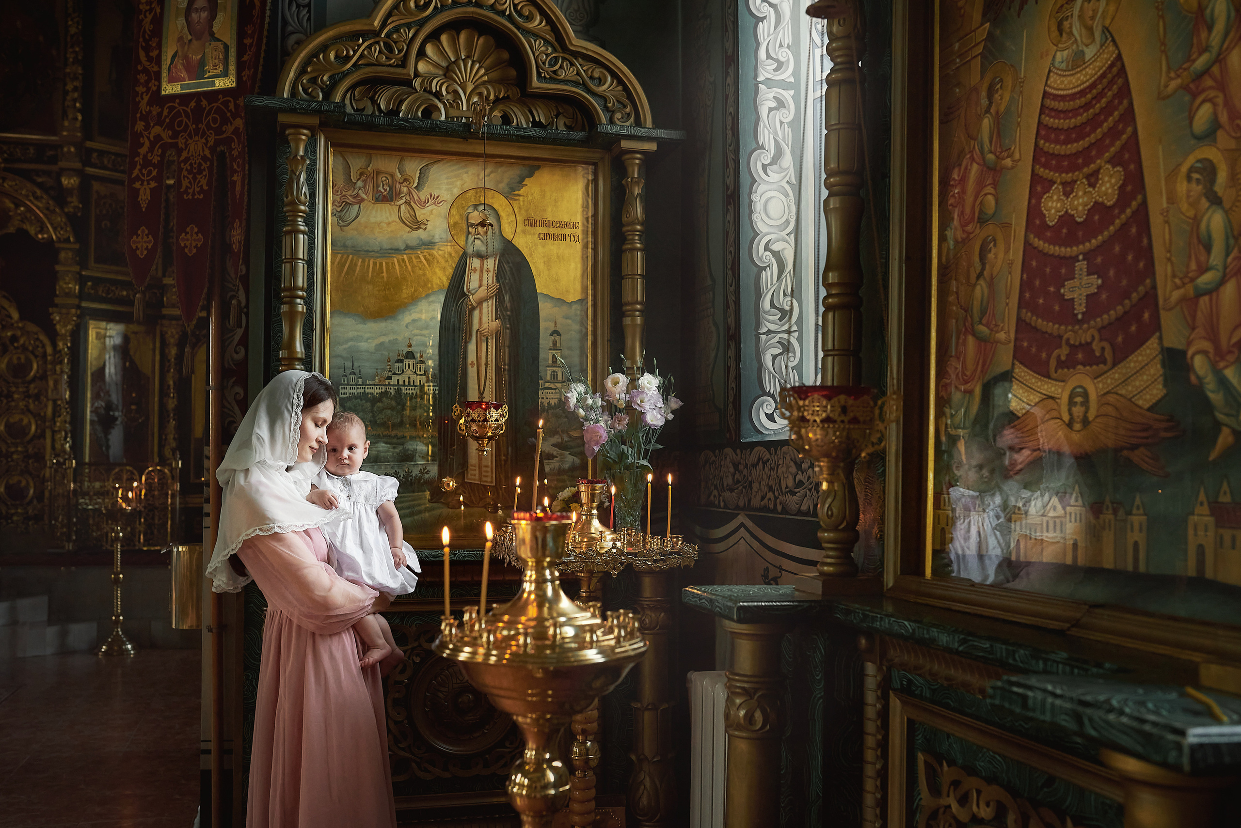 Крещение Алисы в храме преп. Серафима Саровского. Семейный фотограф в Ростове-на-Дону Татьяна Литвинова