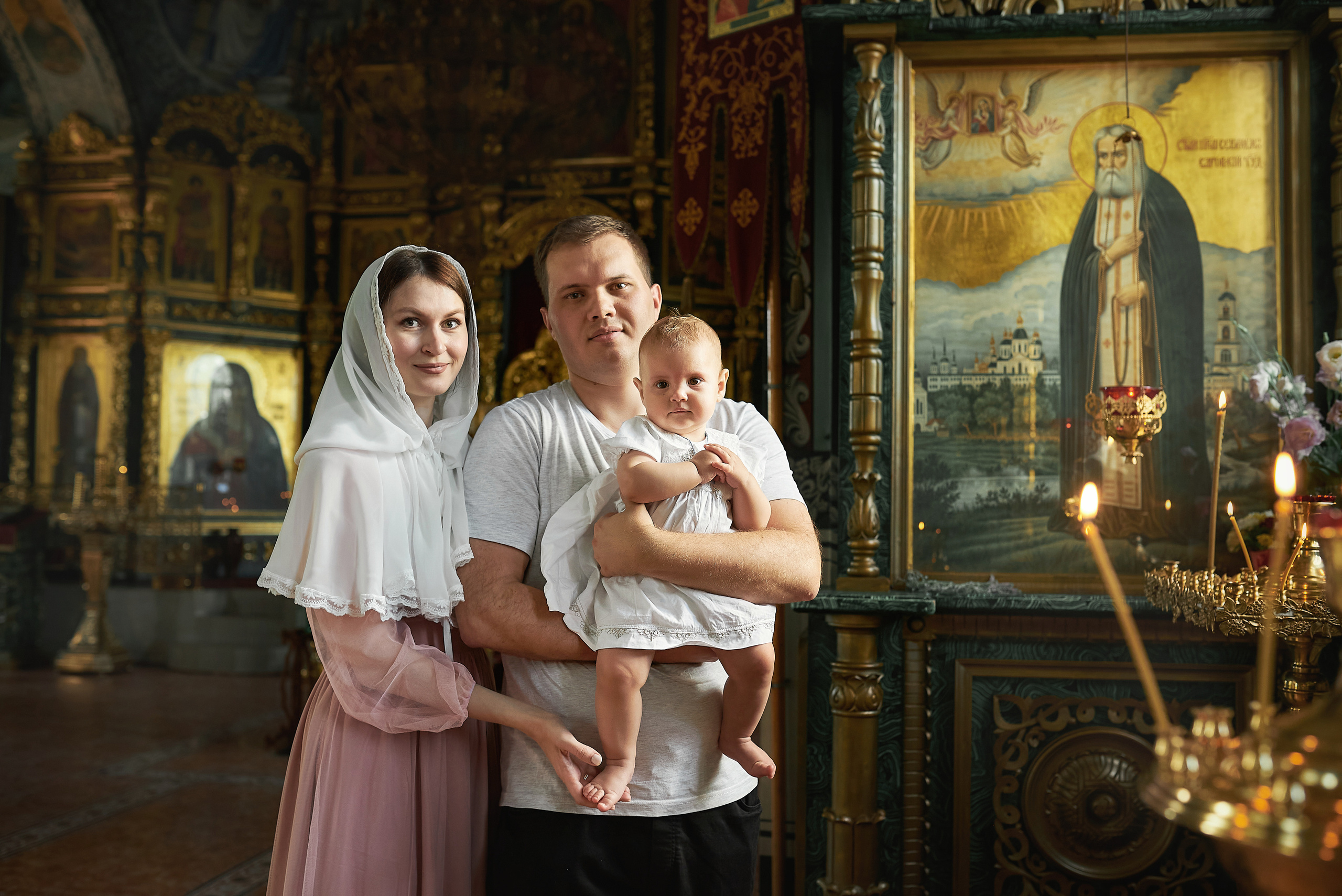 Крещение Алисы в храме преп. Серафима Саровского. Семейный фотограф в Ростове-на-Дону Татьяна Литвинова