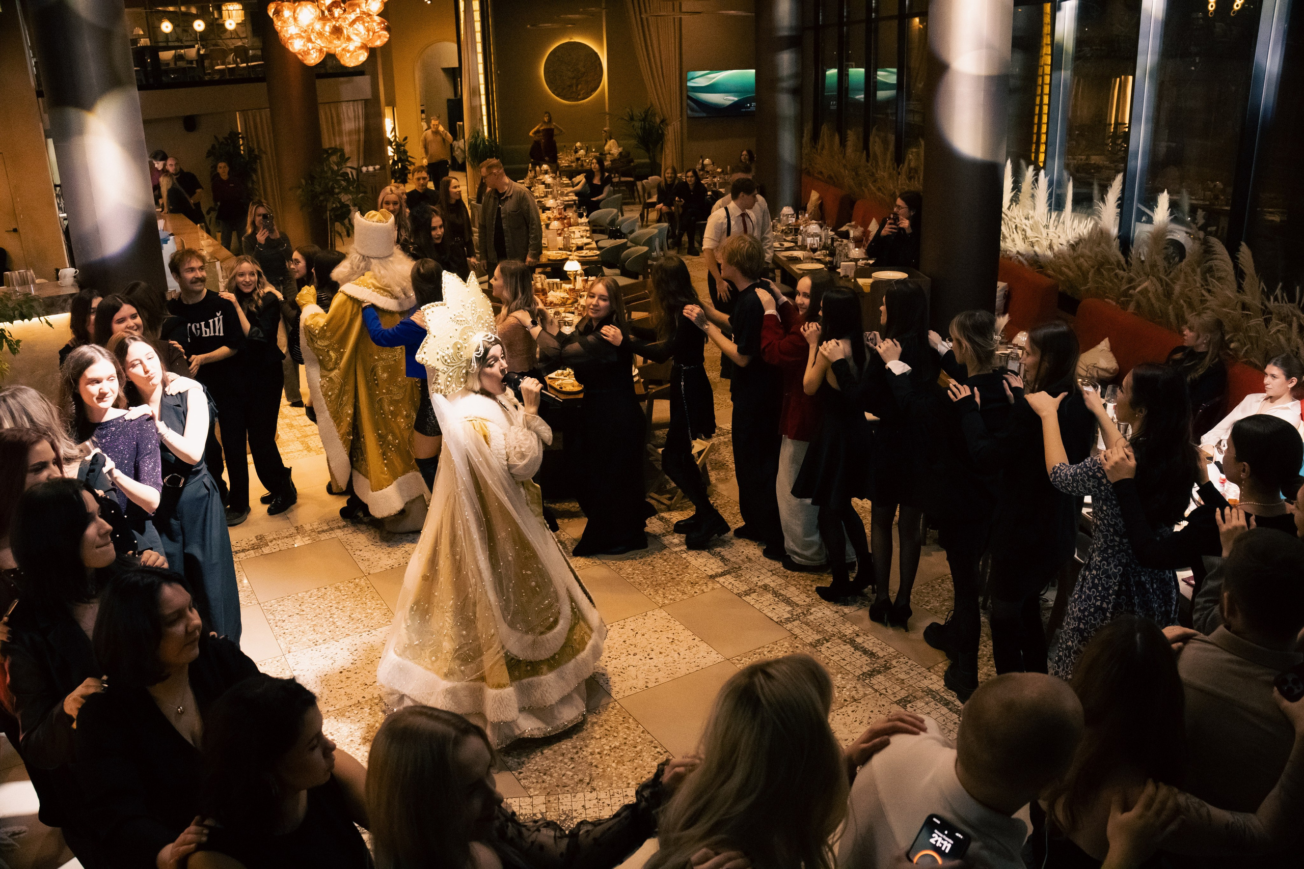 Новогодний корпоратив Альфа-Банк, ресторан Журавли