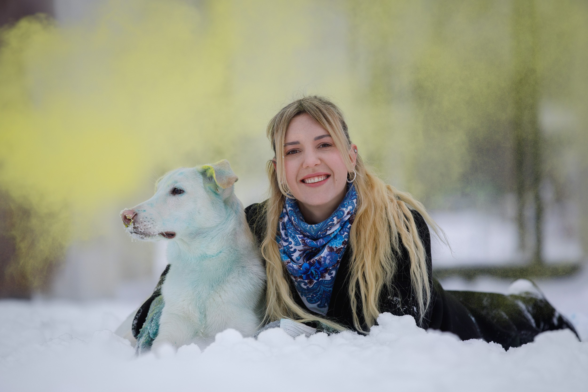 Фотопрогулка с Авророй и Амуром в Гольяново. Фотограф-анималист в Москве и Московской области Татьяна Фролова