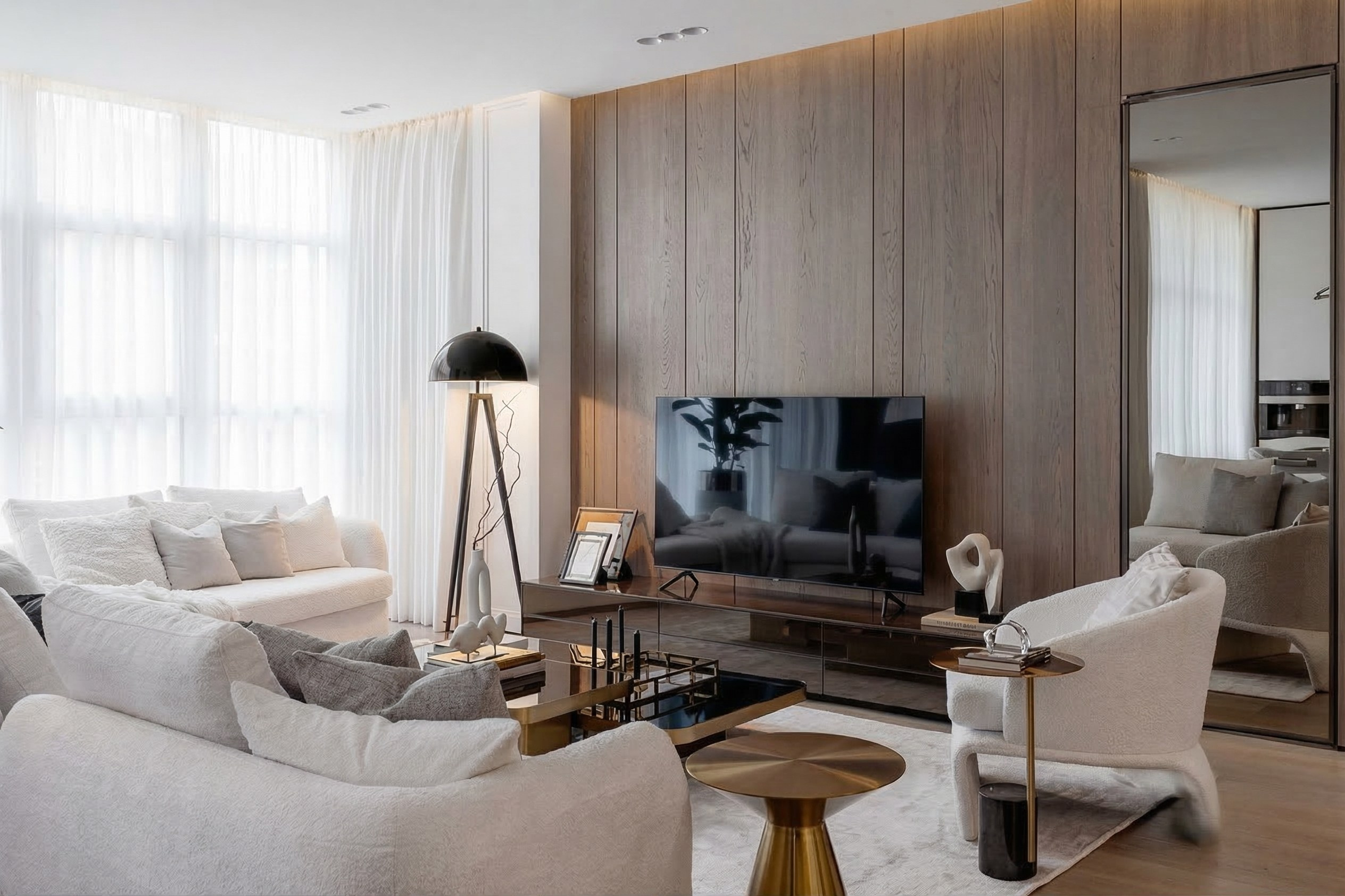 Дизайн квартиры в современном стиле 130 м² | Реализация проекта Валерии Котович