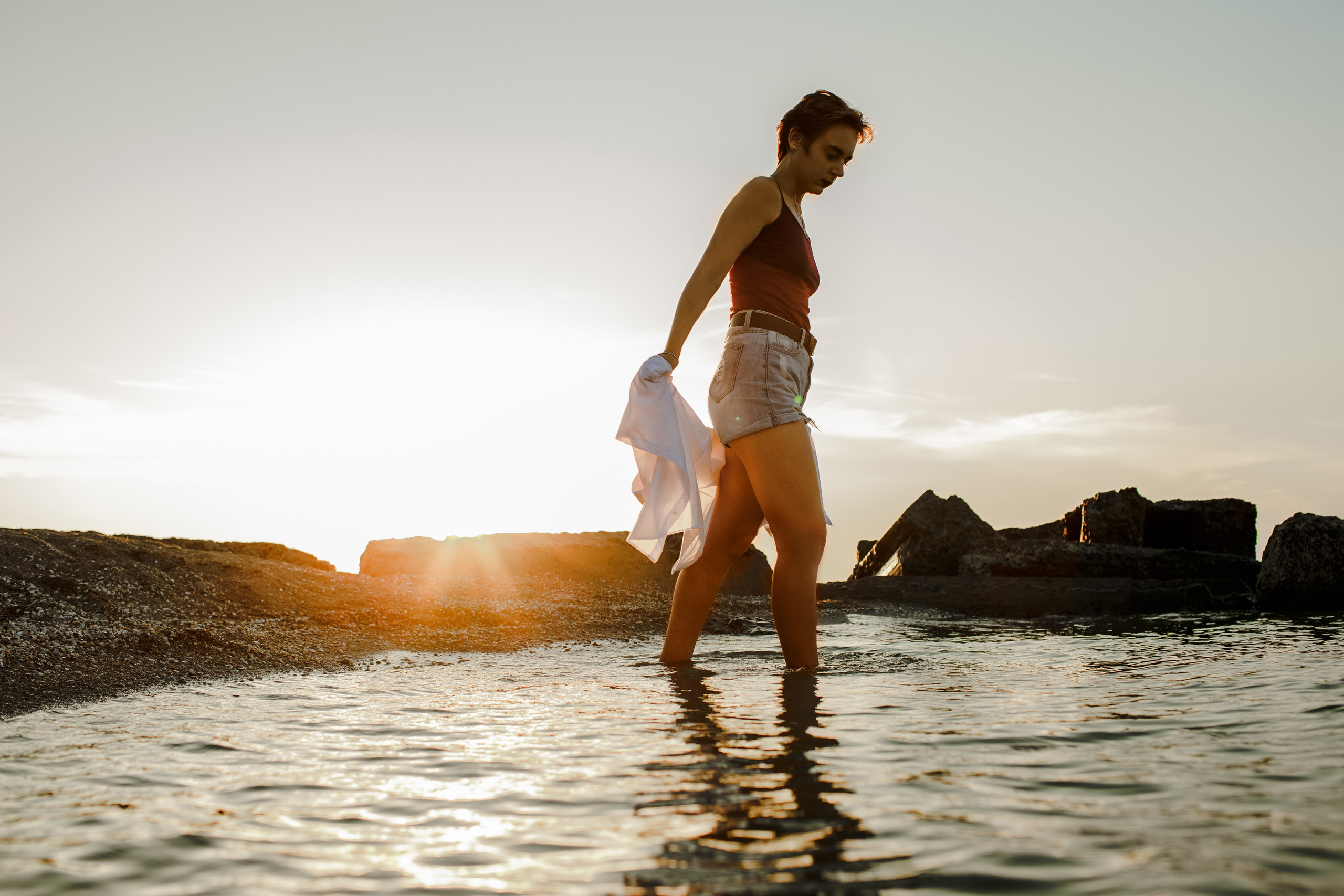 Портрет на море. Свадебный фотограф Кирилл Белый