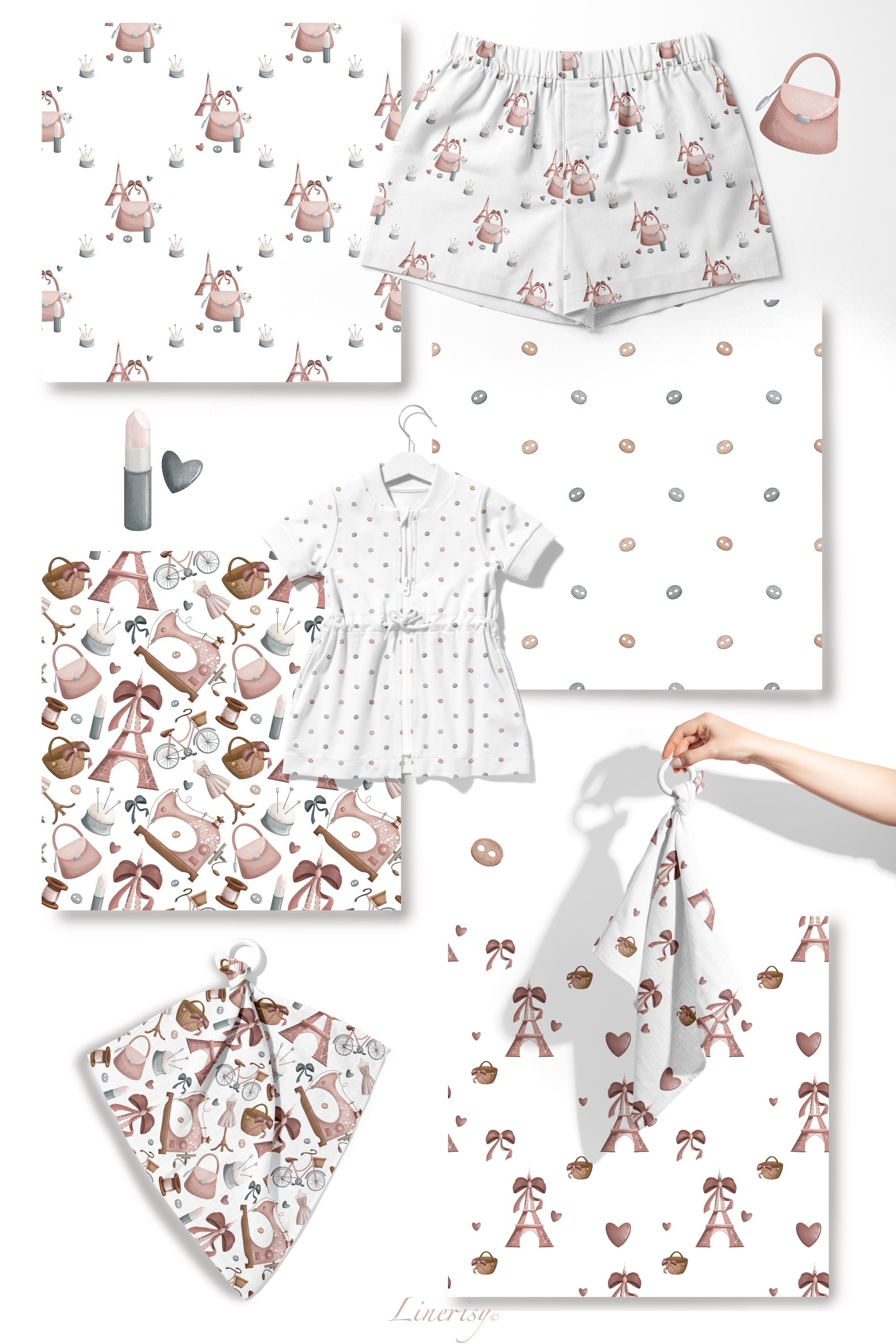 Бесшовные паттерны. Художник-иллюстратор Евгения Бекренёва