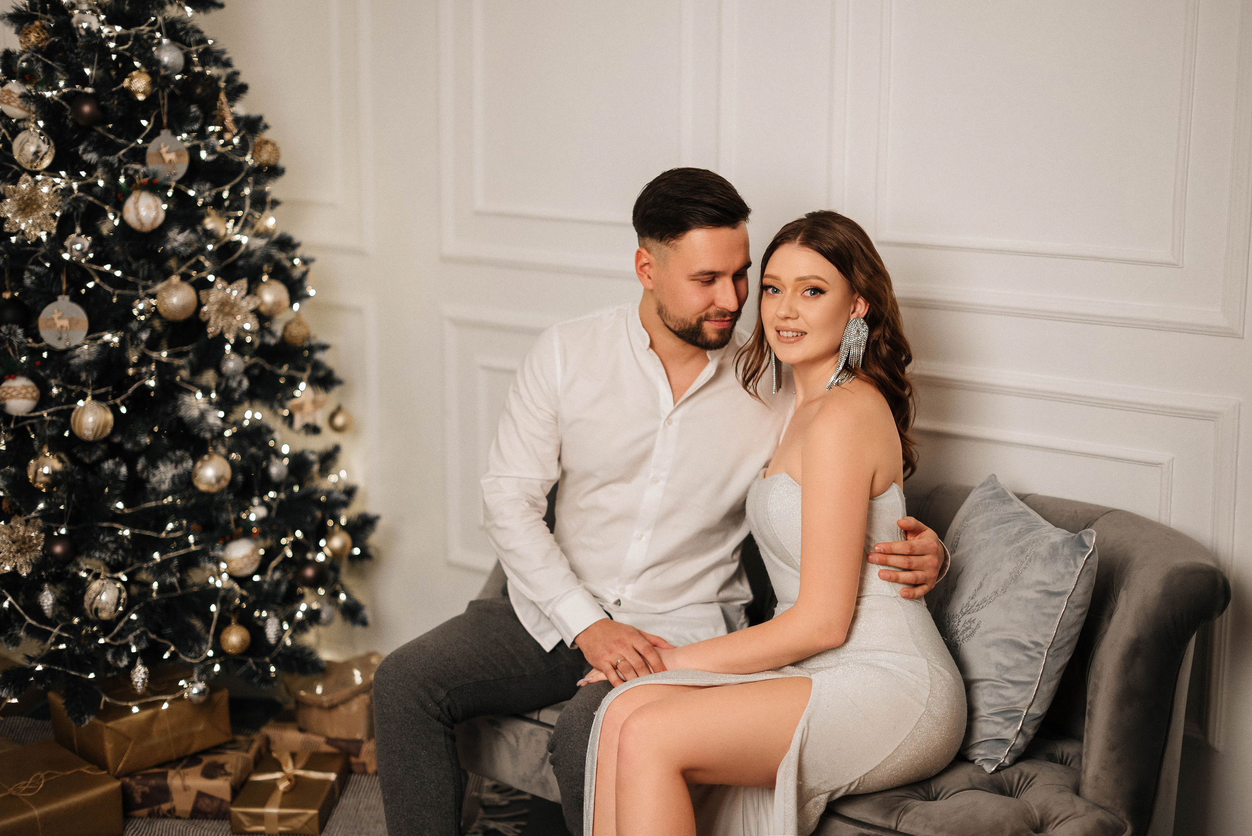 Лиля и Боря в романтичной новогодней съемке. Свадебный и портретный фотограф в Липецке Юлия Свит