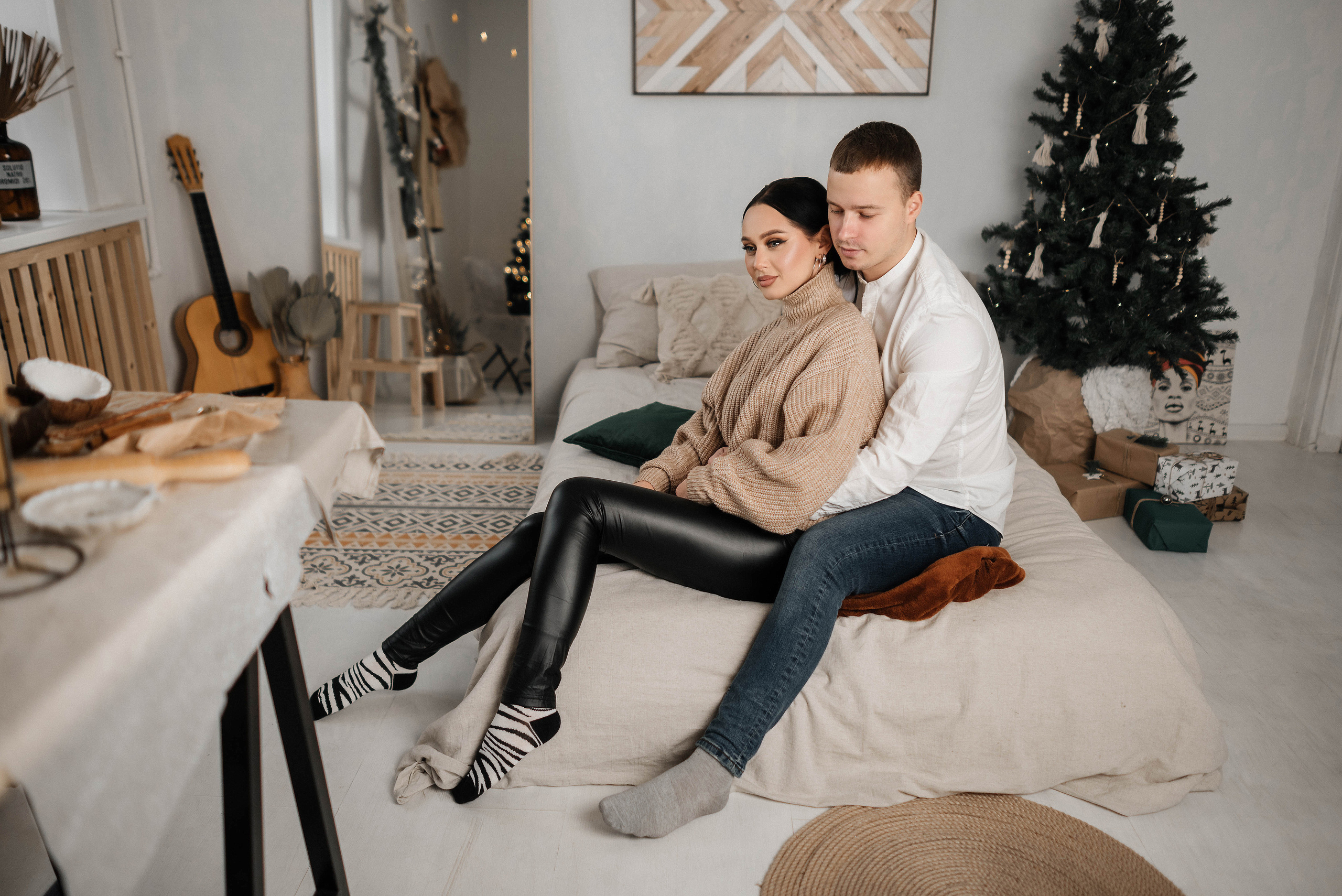 Лера и Артём в новогодней студии. Свадебный и портретный фотограф в Липецке Юлия Свит