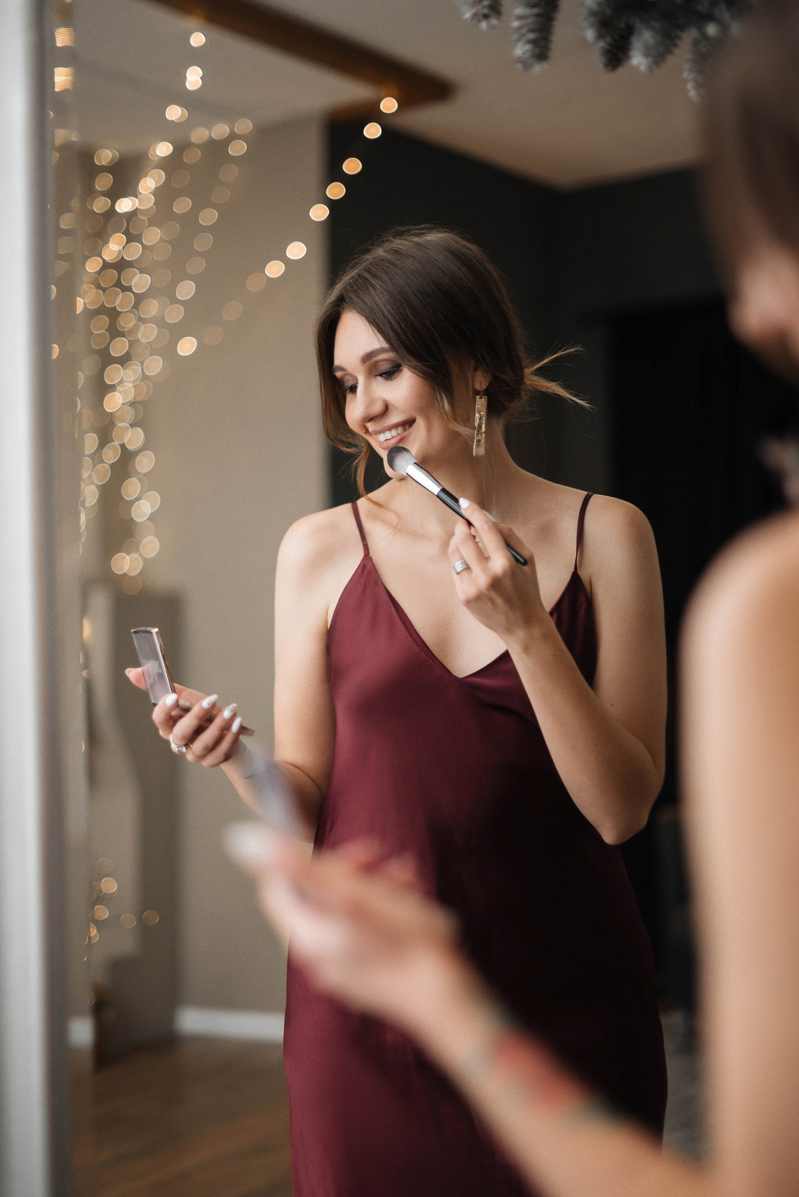 Визажист Маша на новогодней съемке. Свадебный и портретный фотограф в Липецке Юлия Свит