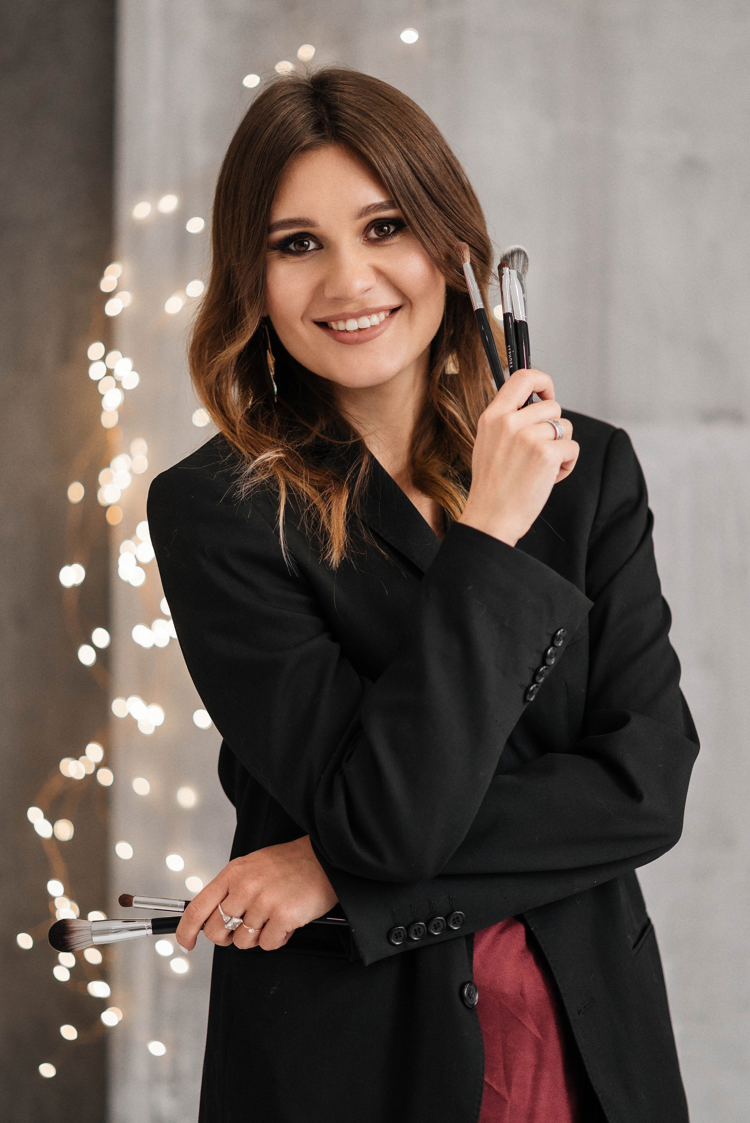 Визажист Маша на новогодней съемке. Свадебный и портретный фотограф в Липецке Юлия Свит