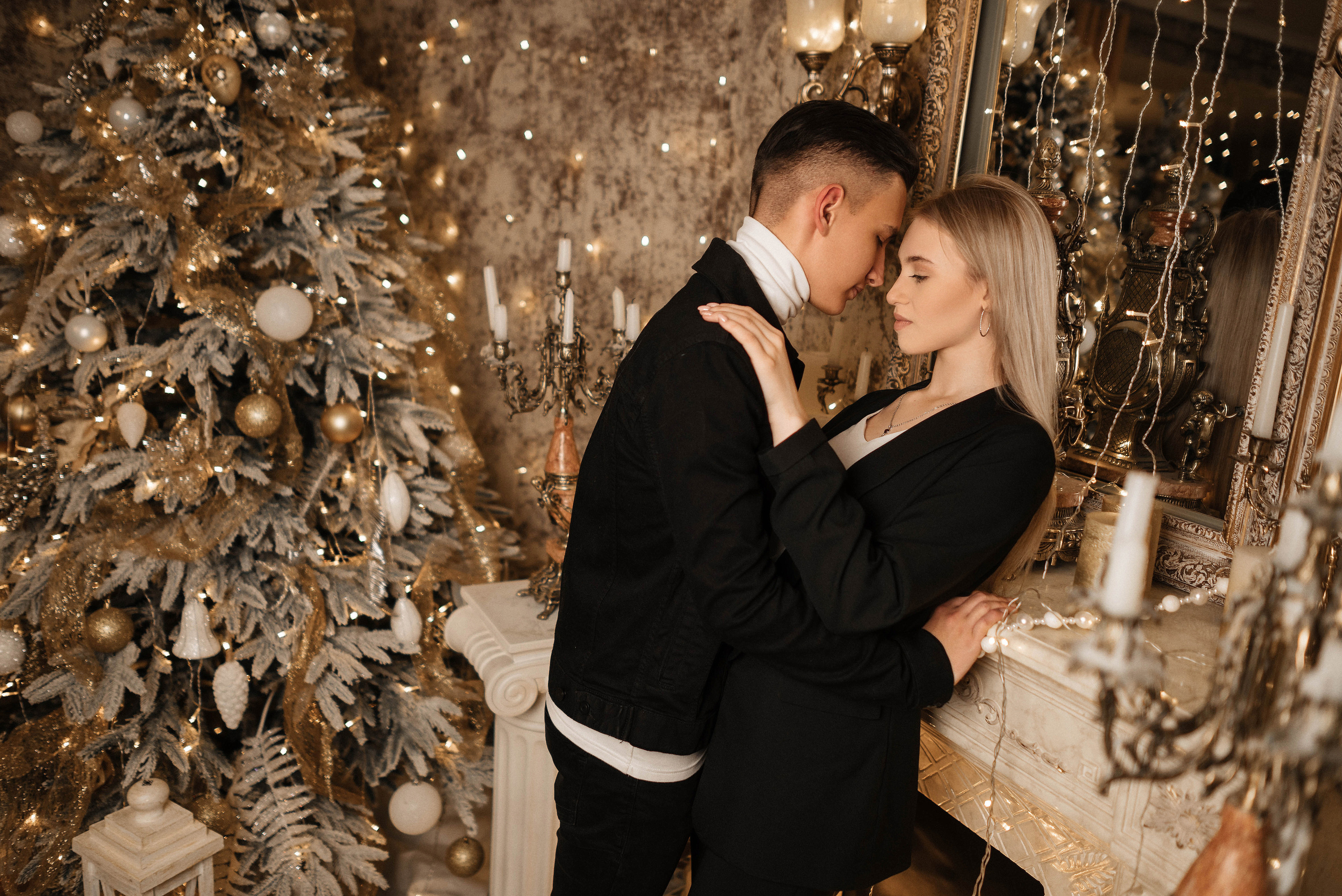 Даша и Саша в двух новогодних образах. Свадебный и портретный фотограф в Липецке Юлия Свит