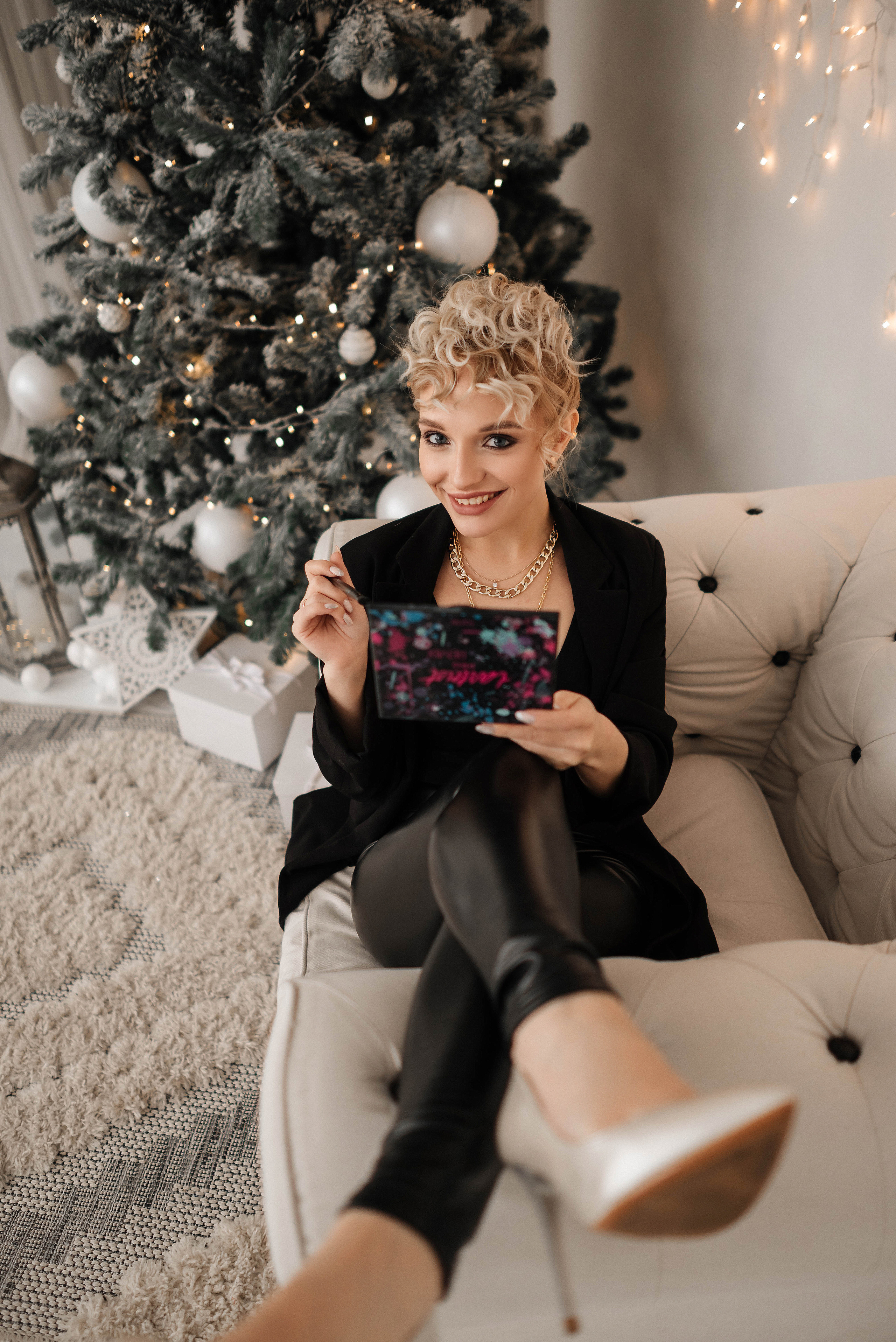 Контент НГ съемка для визажиста Лены. Свадебный и портретный фотограф в Липецке Юлия Свит