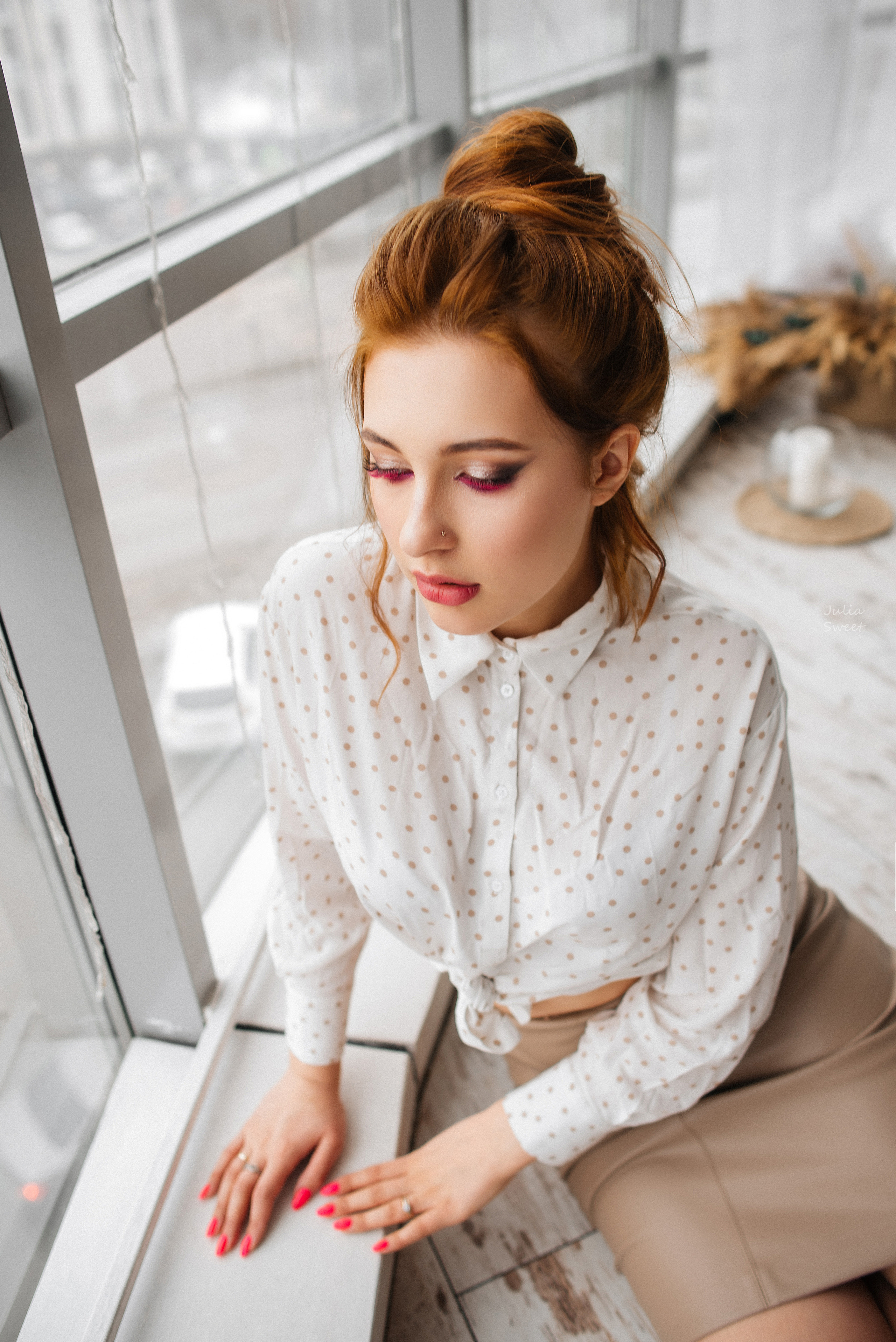 Студийная съемка Ксюши для розовой инсты. Свадебный и портретный фотограф в Липецке Юлия Свит