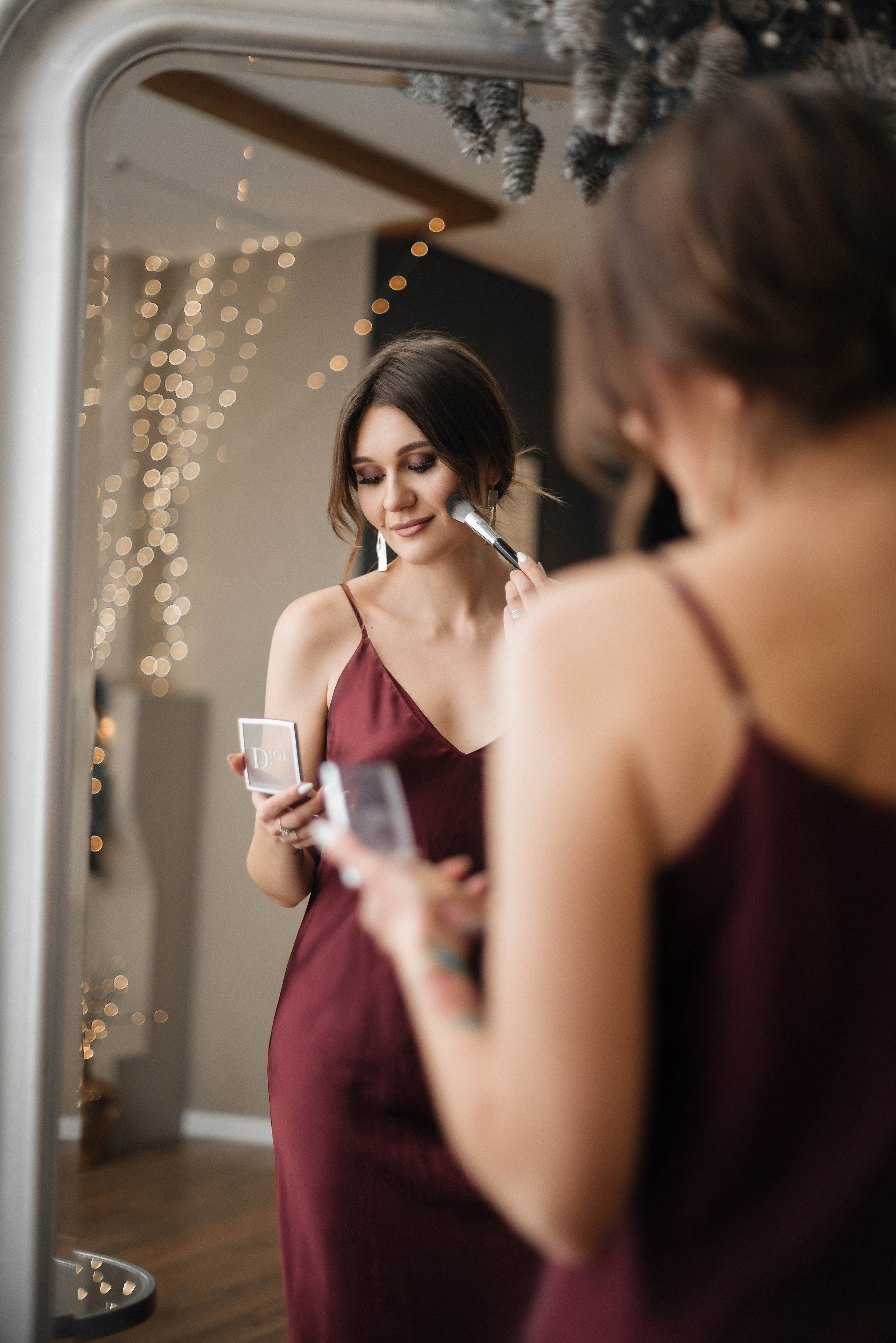 Визажист Маша на новогодней съемке. Свадебный и портретный фотограф в Липецке Юлия Свит
