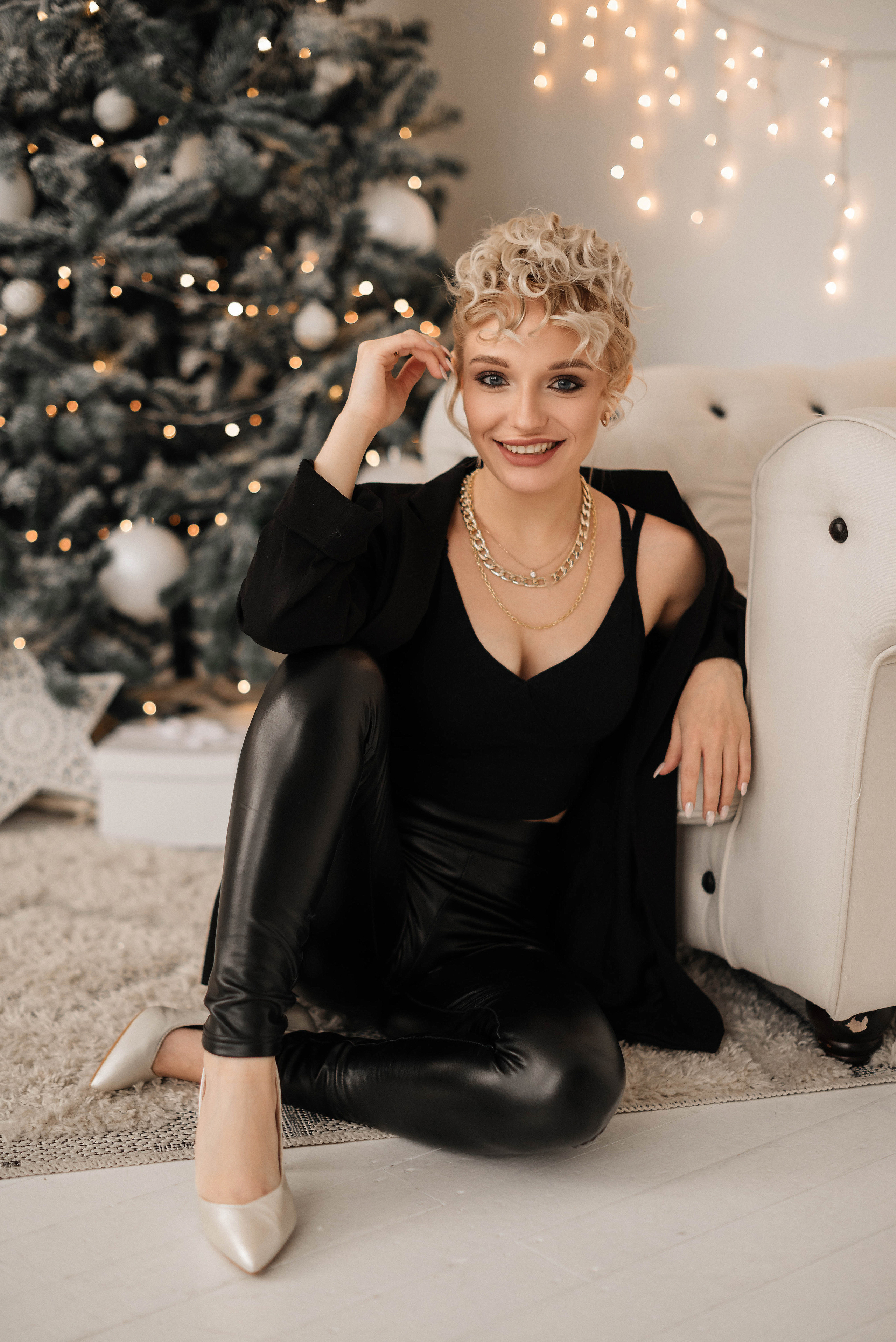 Контент НГ съемка для визажиста Лены. Свадебный и портретный фотограф в Липецке Юлия Свит