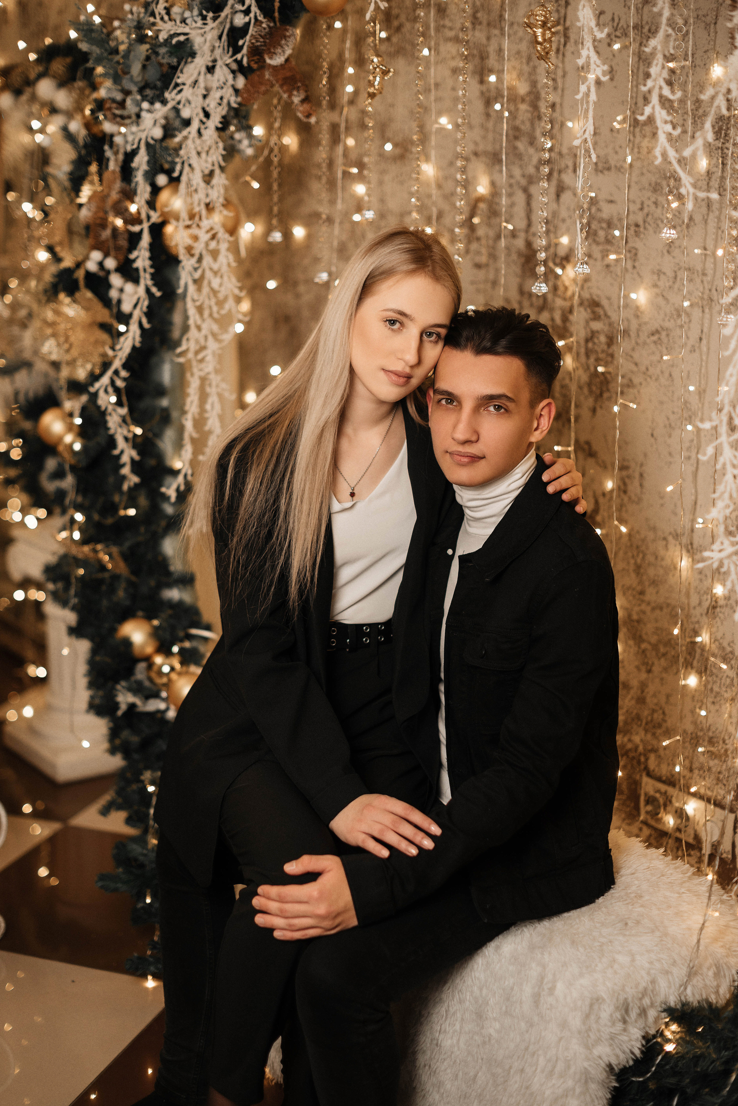 Даша и Саша в двух новогодних образах. Свадебный и портретный фотограф в Липецке Юлия Свит