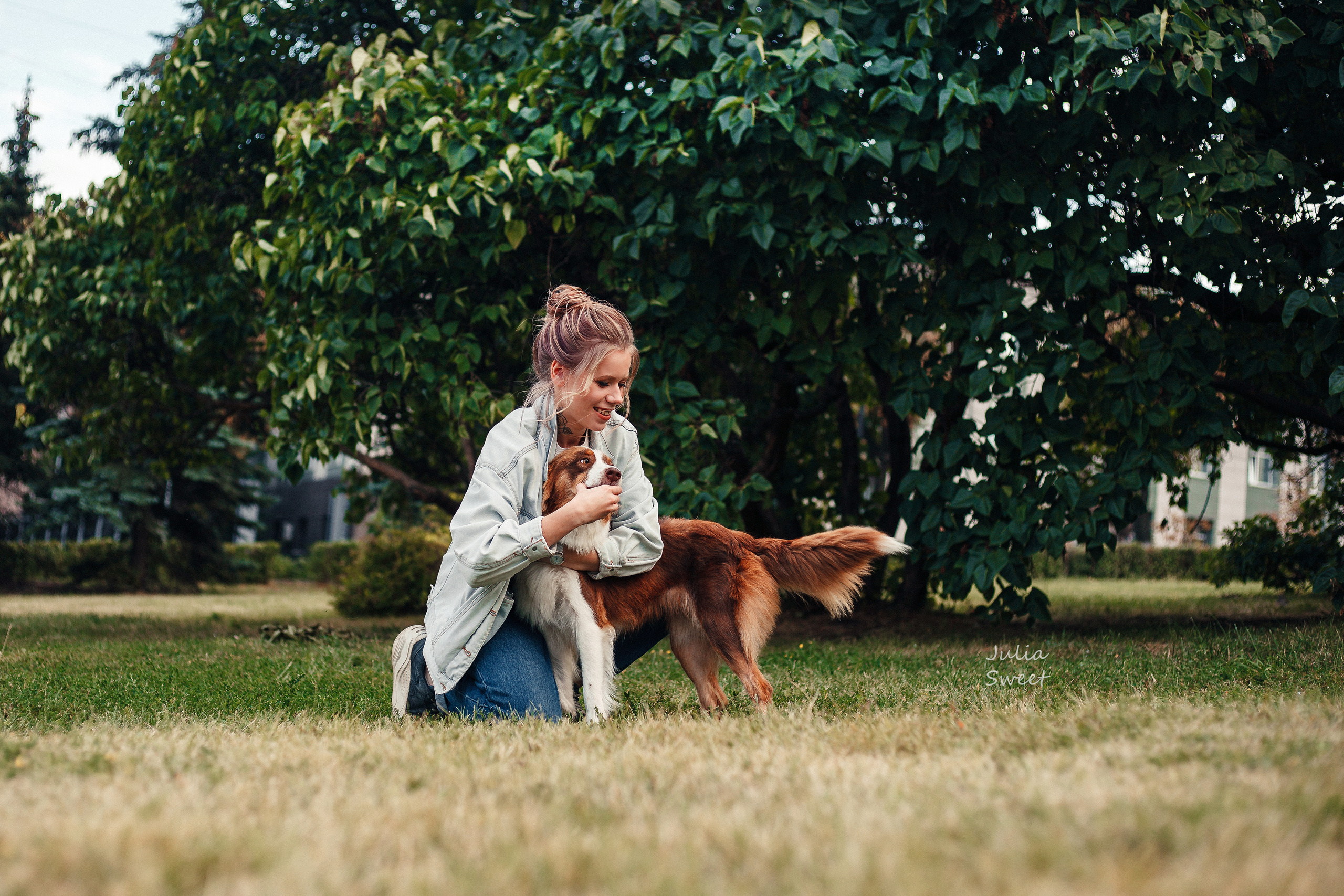 Настя с любимыми собачками. Свадебный и портретный фотограф в Липецке Юлия Свит
