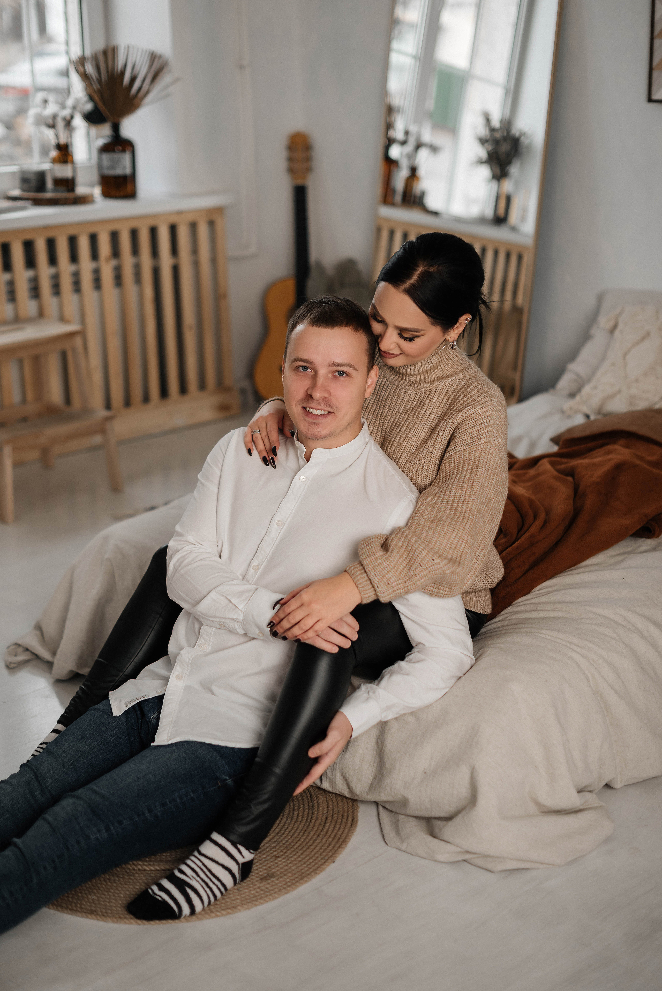 Лера и Артём в новогодней студии. Свадебный и портретный фотограф в Липецке Юлия Свит