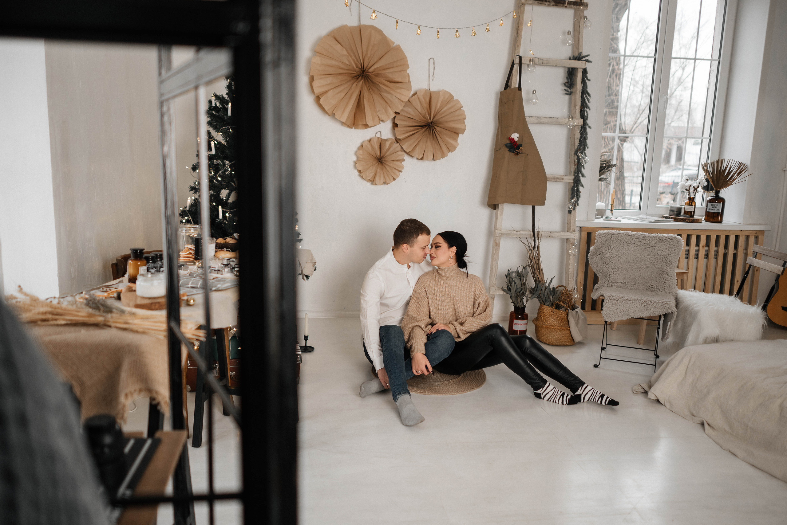 Лера и Артём в новогодней студии. Свадебный и портретный фотограф в Липецке Юлия Свит