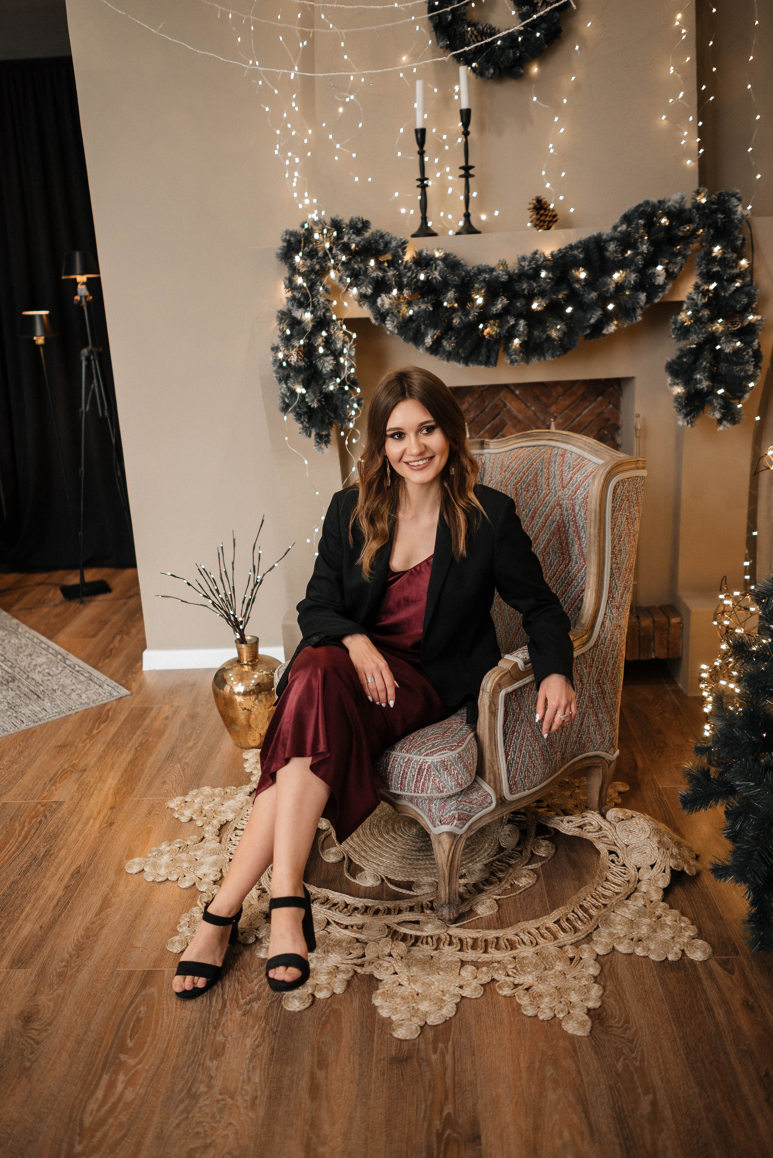 Визажист Маша на новогодней съемке. Свадебный и портретный фотограф в Липецке Юлия Свит