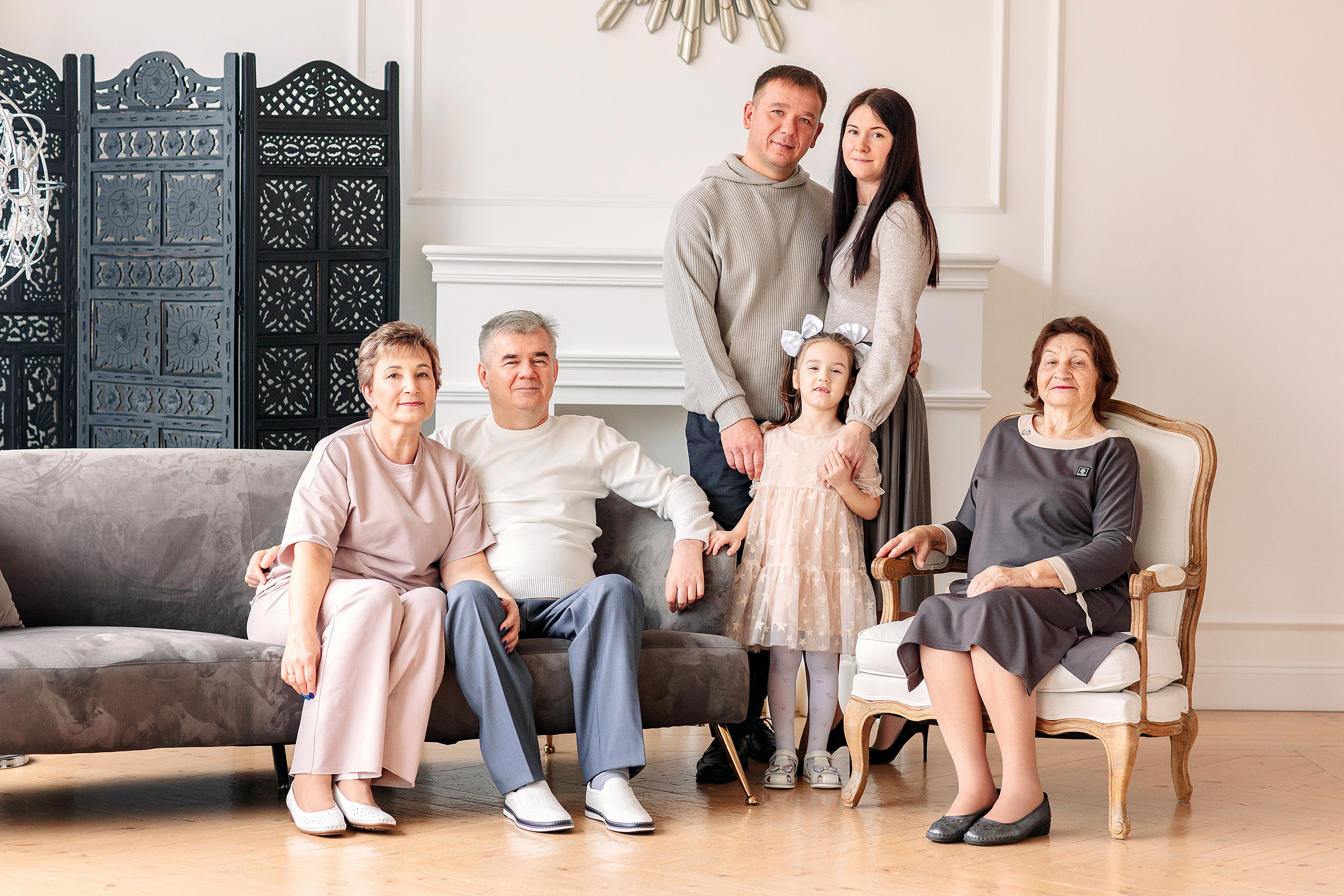 Большая семья. Съемка в студии. Семейный и детский фотограф в Пензе Анна Михайлова