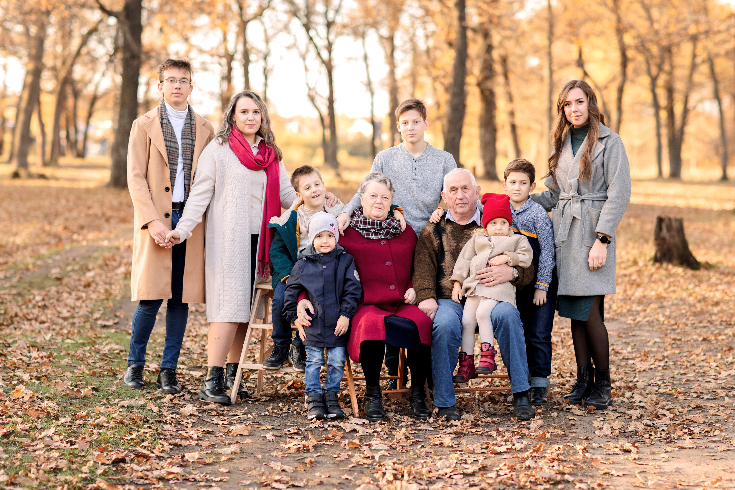 Съемка большой семьи. Осень 2022. Семейный и детский фотограф в Пензе Анна Михайлова