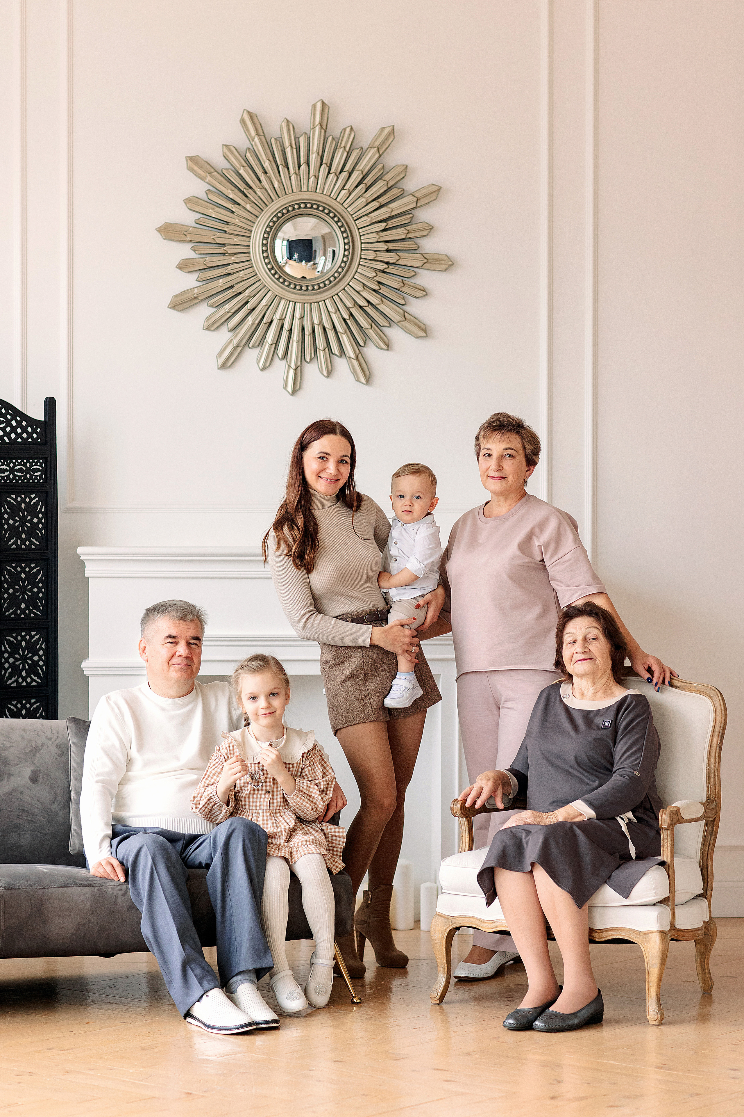 Большая семья. Съемка в студии. Семейный и детский фотограф в Пензе Анна Михайлова