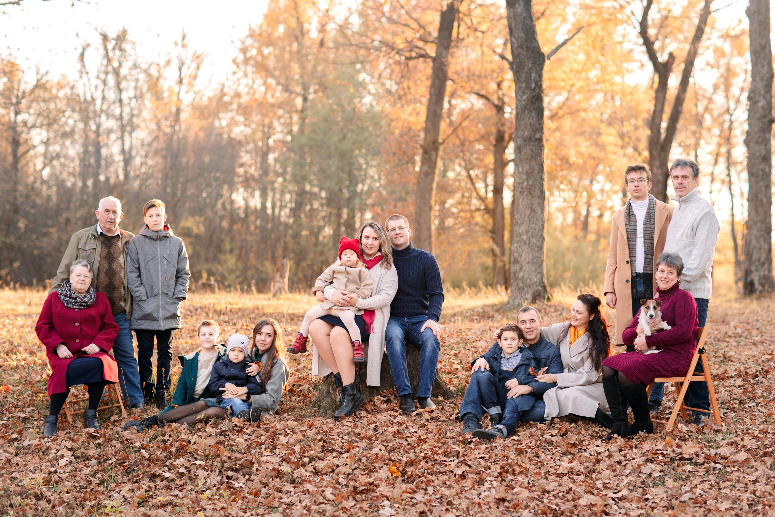Съемка большой семьи. Осень 2022. Семейный и детский фотограф в Пензе Анна Михайлова