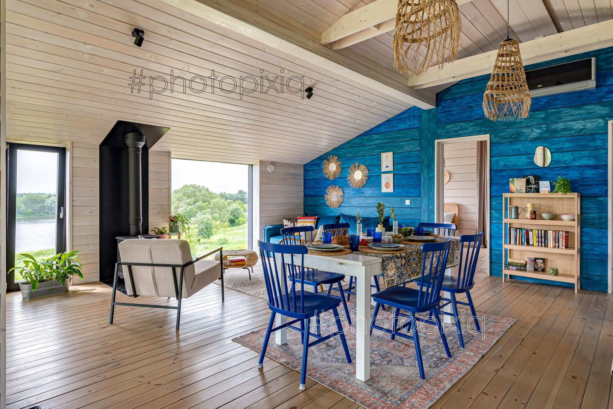 Съёмка загородного дома на Оке для аренды. Интерьерная съёмка и виртуальные туры — Интерьерный фотограф Кузнецов Сергей (photopixiq)