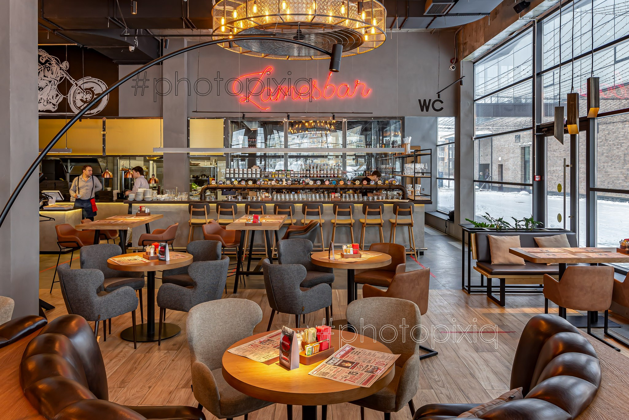 Интерьерная съёмка ресторана ZAMES beer & greill. Интерьерная съёмка и виртуальные туры — Интерьерный фотограф Кузнецов Сергей (photopixiq)