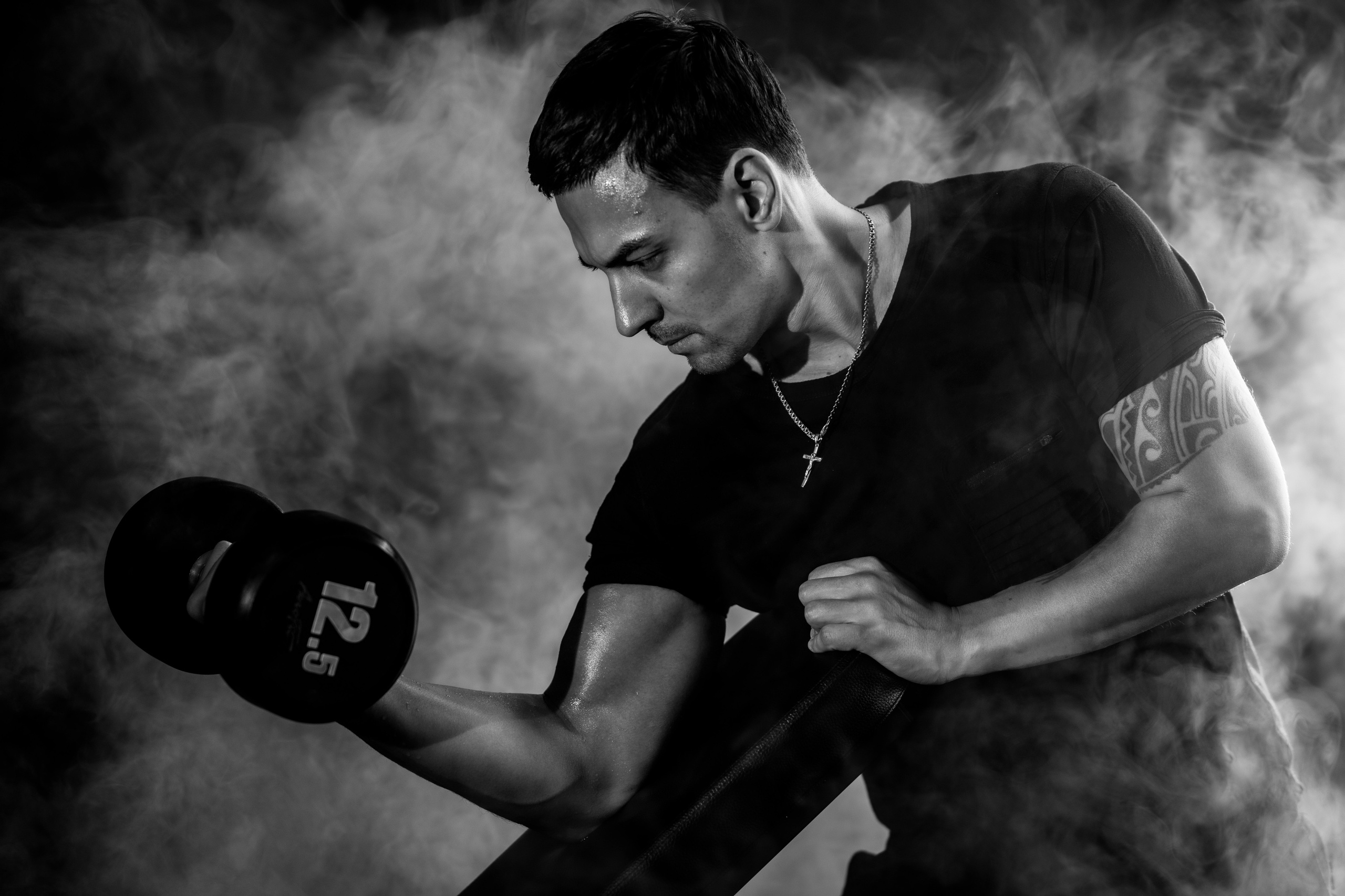 Спортивный клуб. ЧБ Фотограф Ольга Лесли