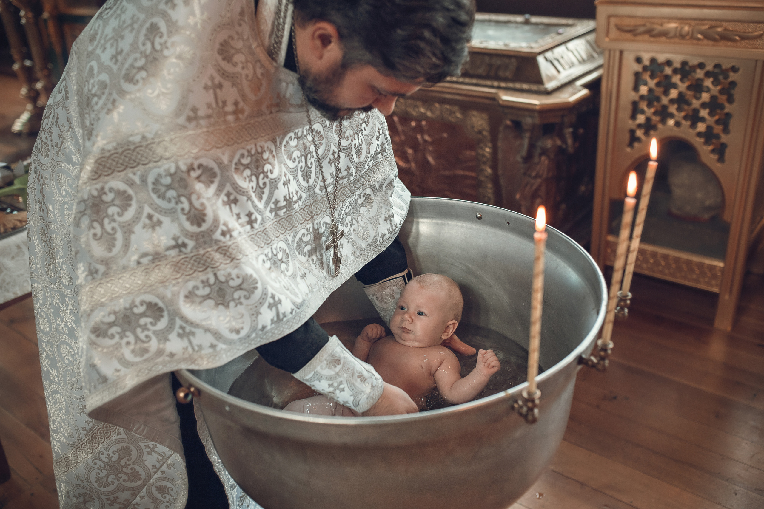 Таинство Крещения Миланы. Свято-Троицкий собор, Краснодар. Фотограф на Крещение и Венчание Краснодарский край — Гранкина Юлия
