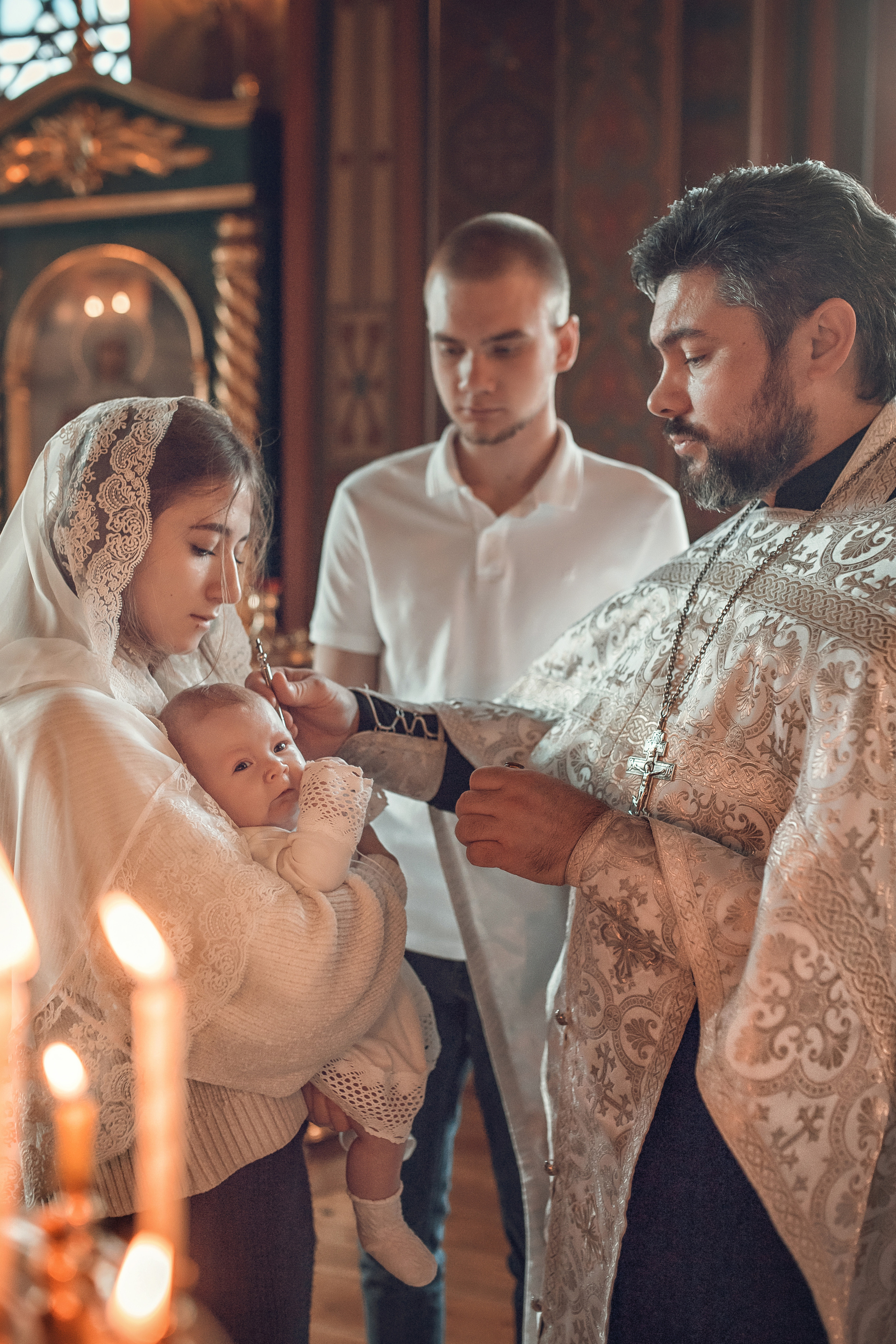 Таинство Крещения Миланы. Свято-Троицкий собор, Краснодар. Фотограф на Крещение и Венчание Краснодарский край — Гранкина Юлия