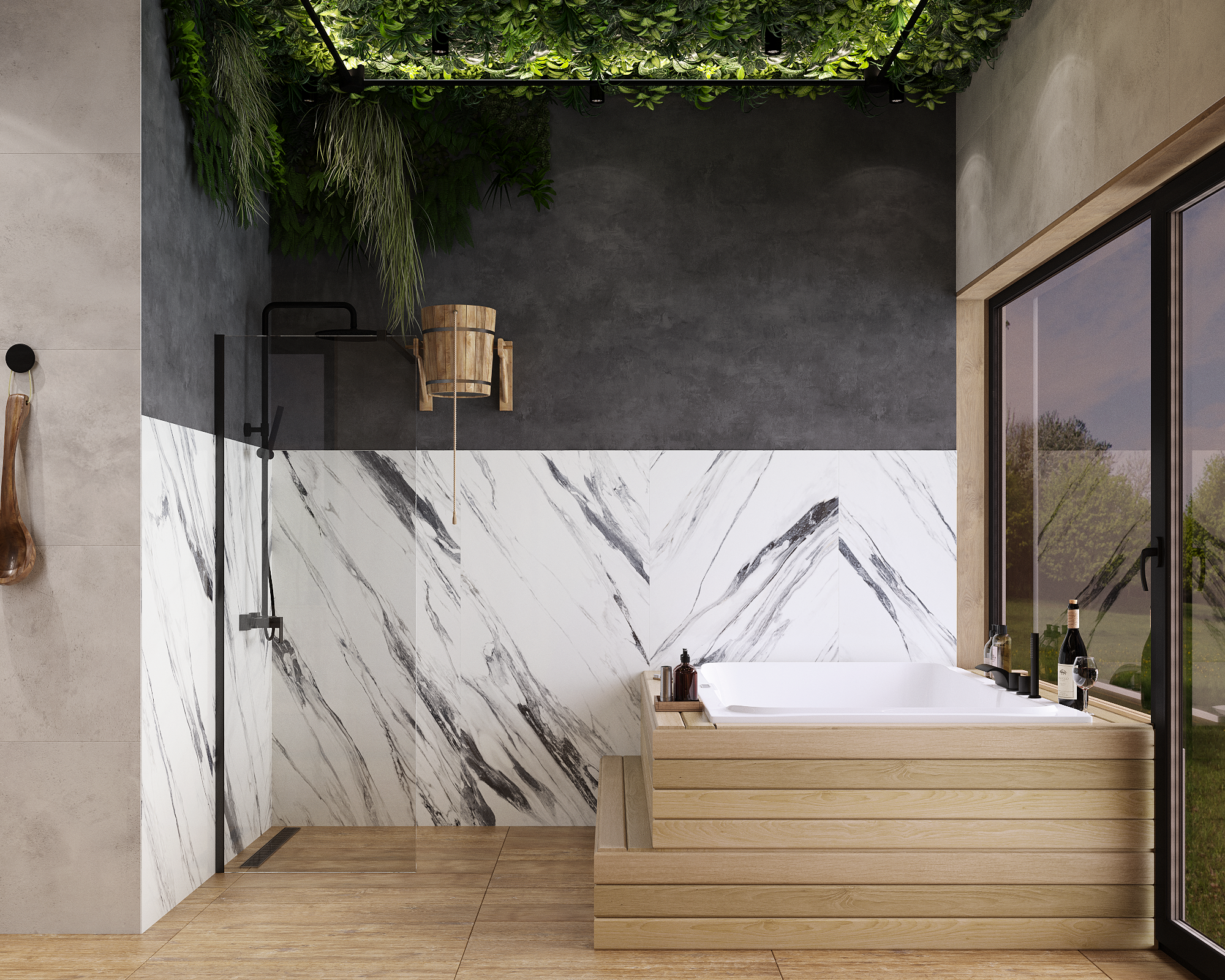 Дом 200 м. кв. 1й этаж, общие пространства. Студия Дизайна интерьера Tsvetdesign. Дизайнер в Санкт-Петербурге