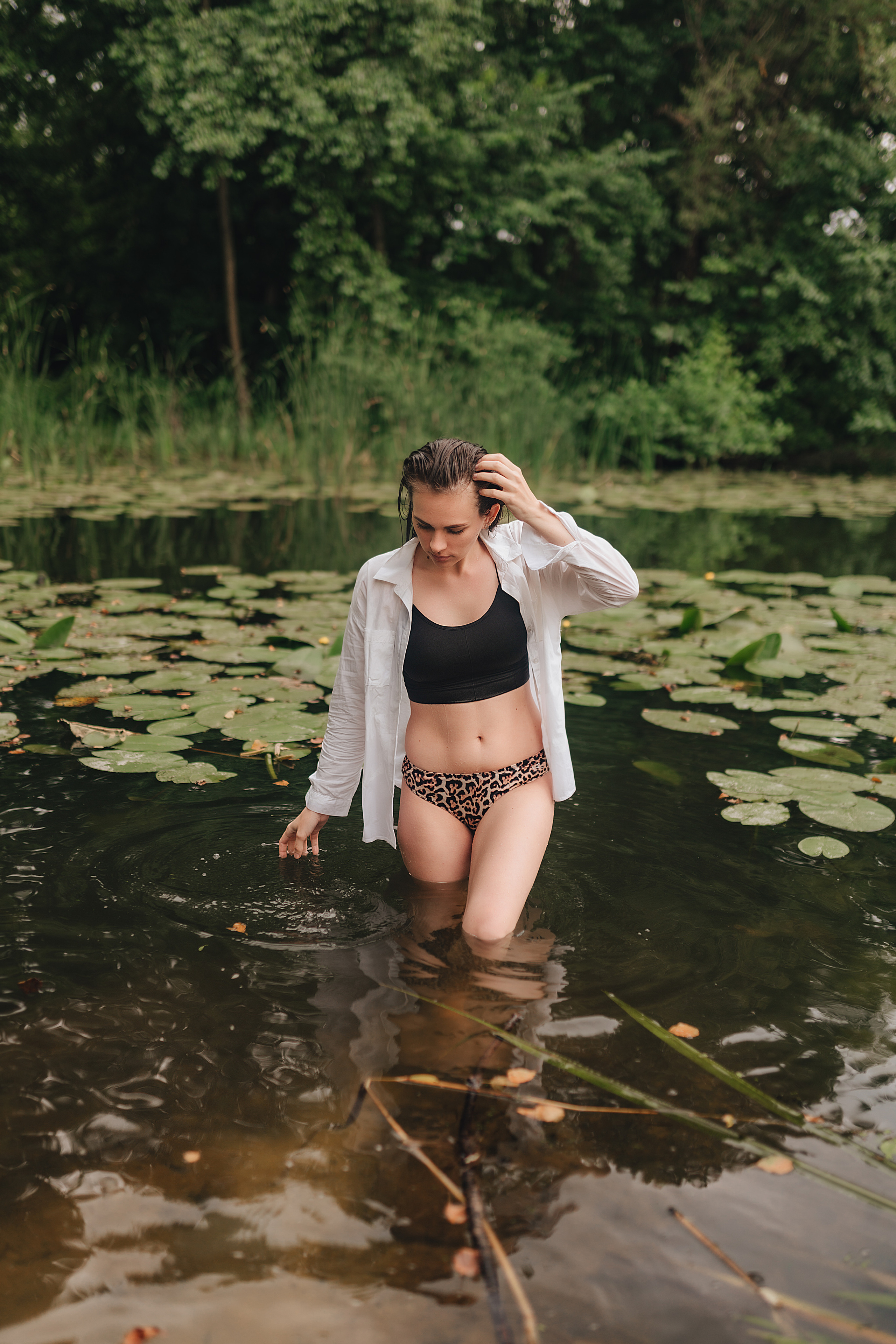 Кристина |Съемка в реке. Фотограф Карина Шмулёва. Воронеж и область