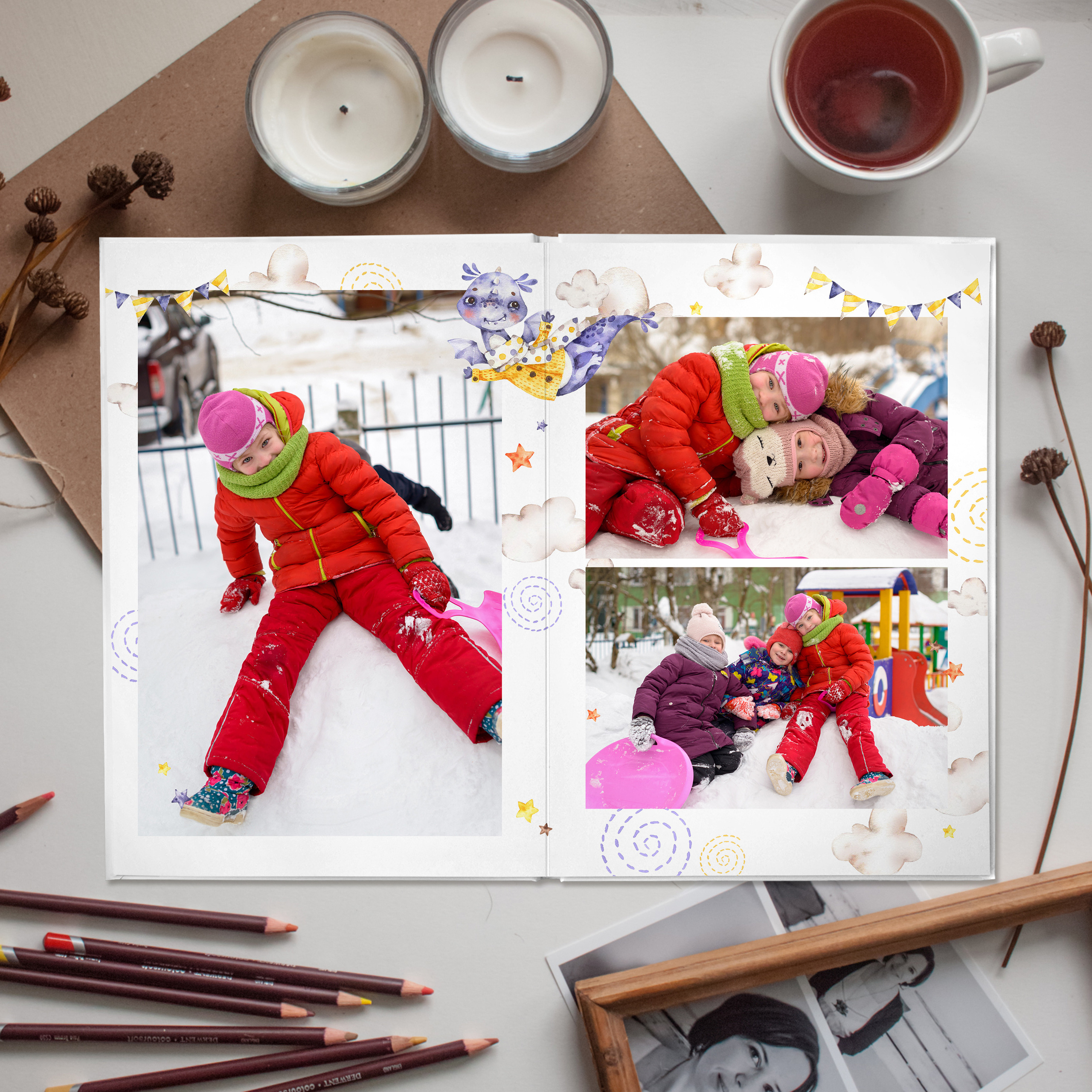 Альбом для детского сада (5 разворотов) 2790 руб. Школьный и свадебный фотограф в Сыктывкаре Никита Козлов